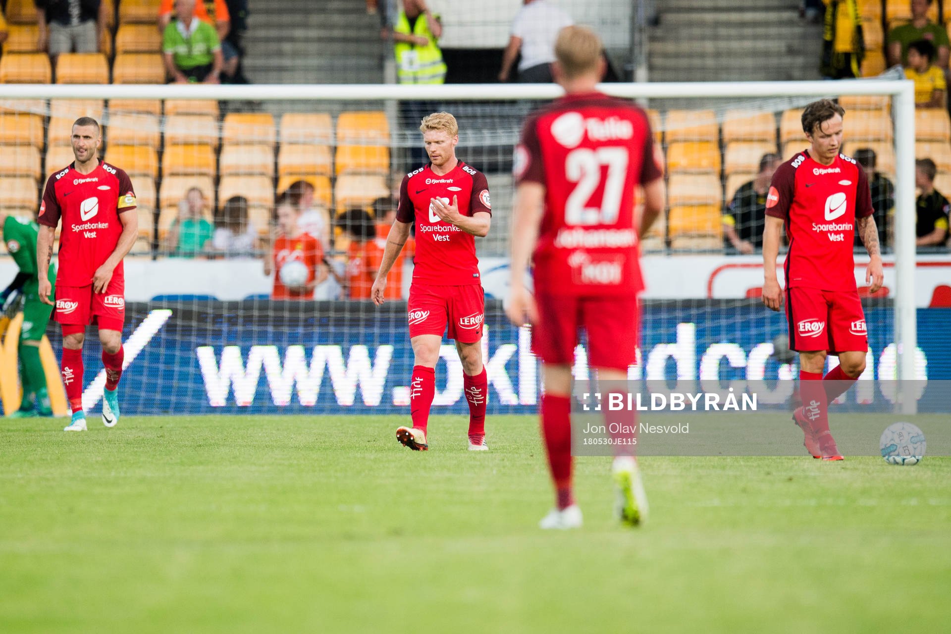 Sivert Heltne Nilsen and Fredrik Haugen of Brann look