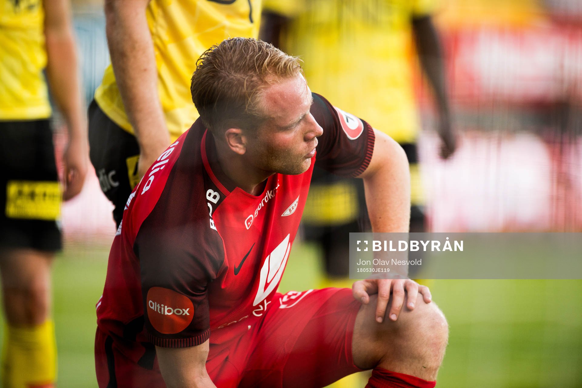 Henrik Kjelsrud Johansen of Brann looks dejected