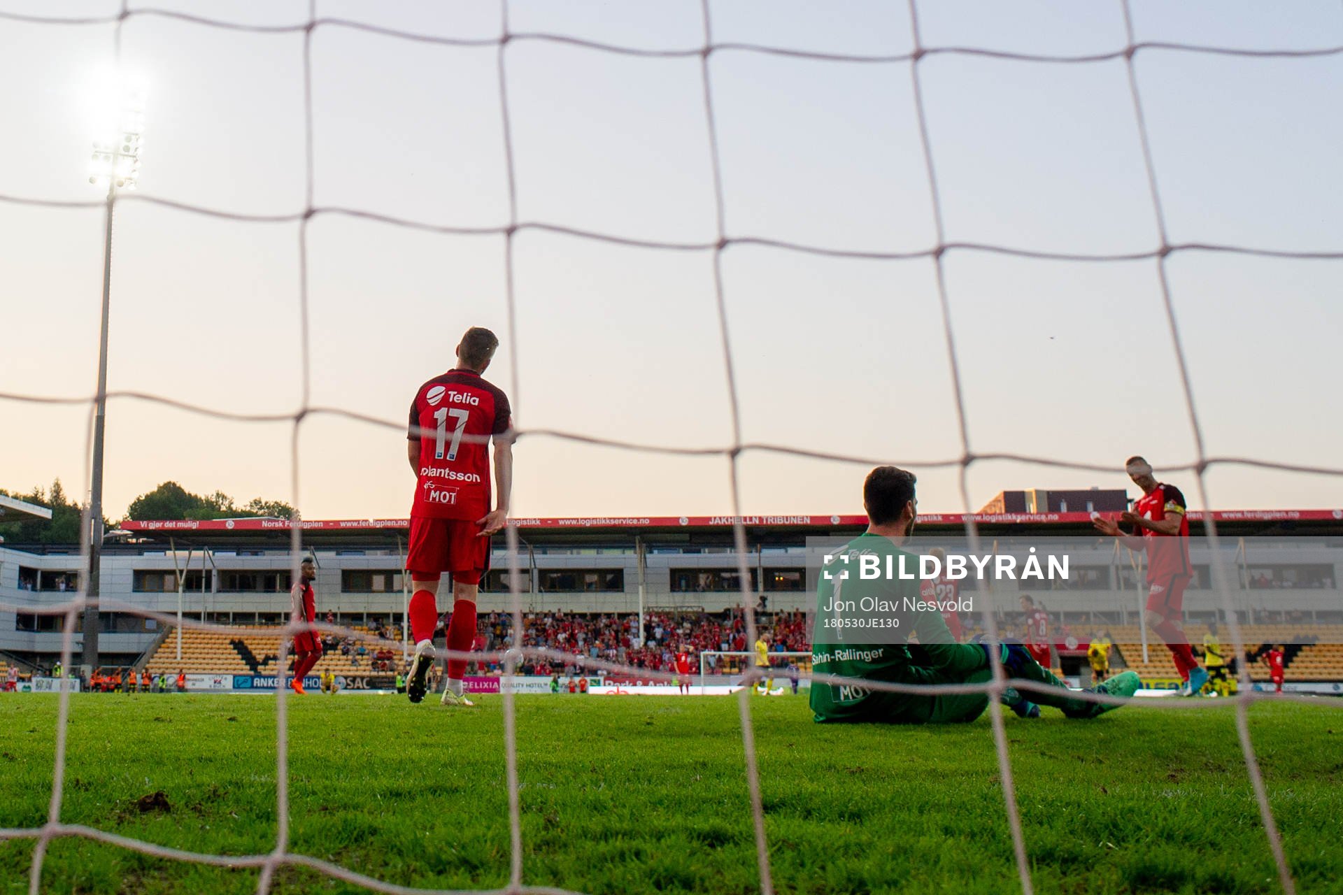 Gilli Rolantsson and goalkeeper Samuel Sahin-Radlinger of