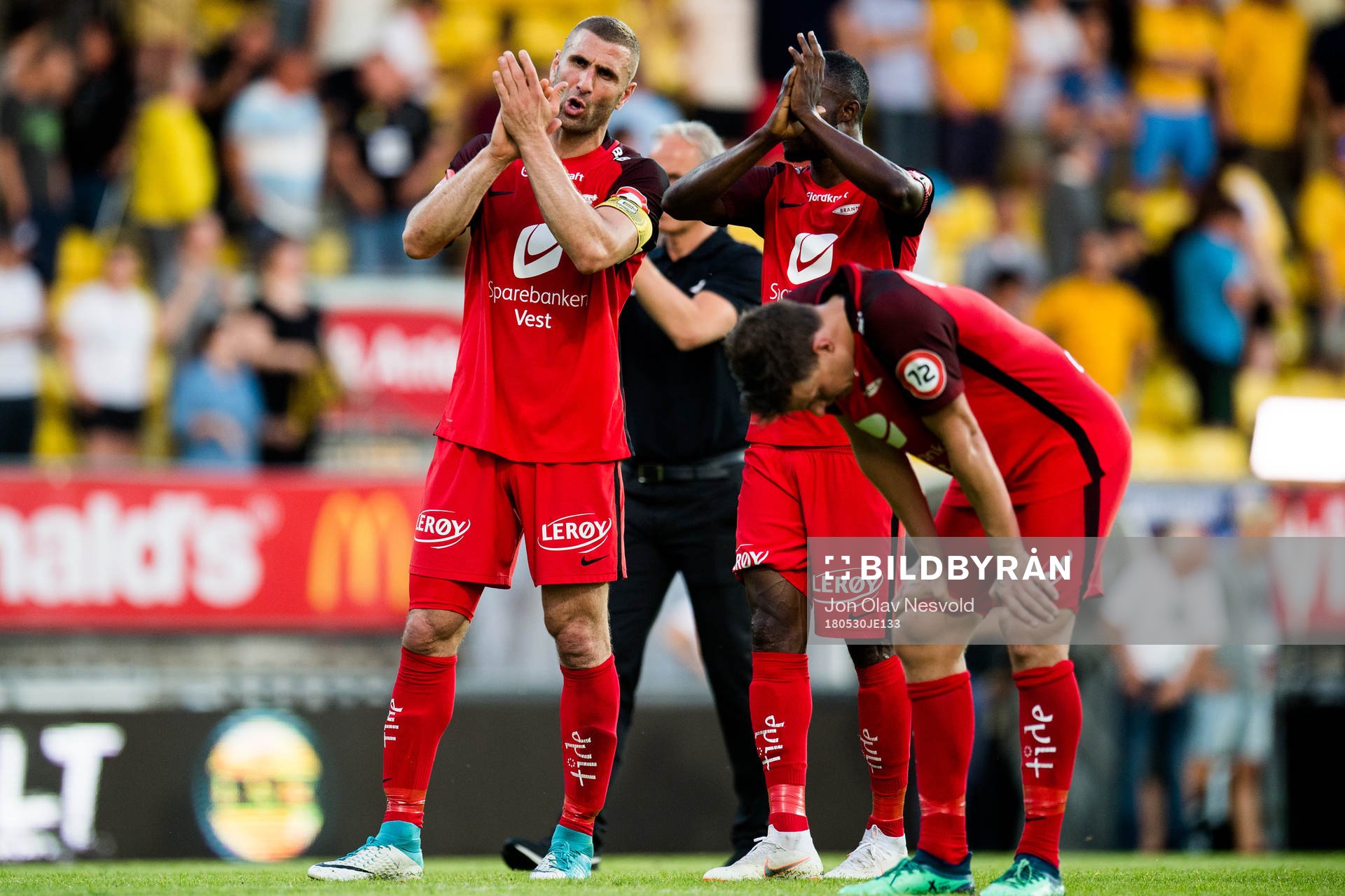 Azar Karadas of Brann looks dejected