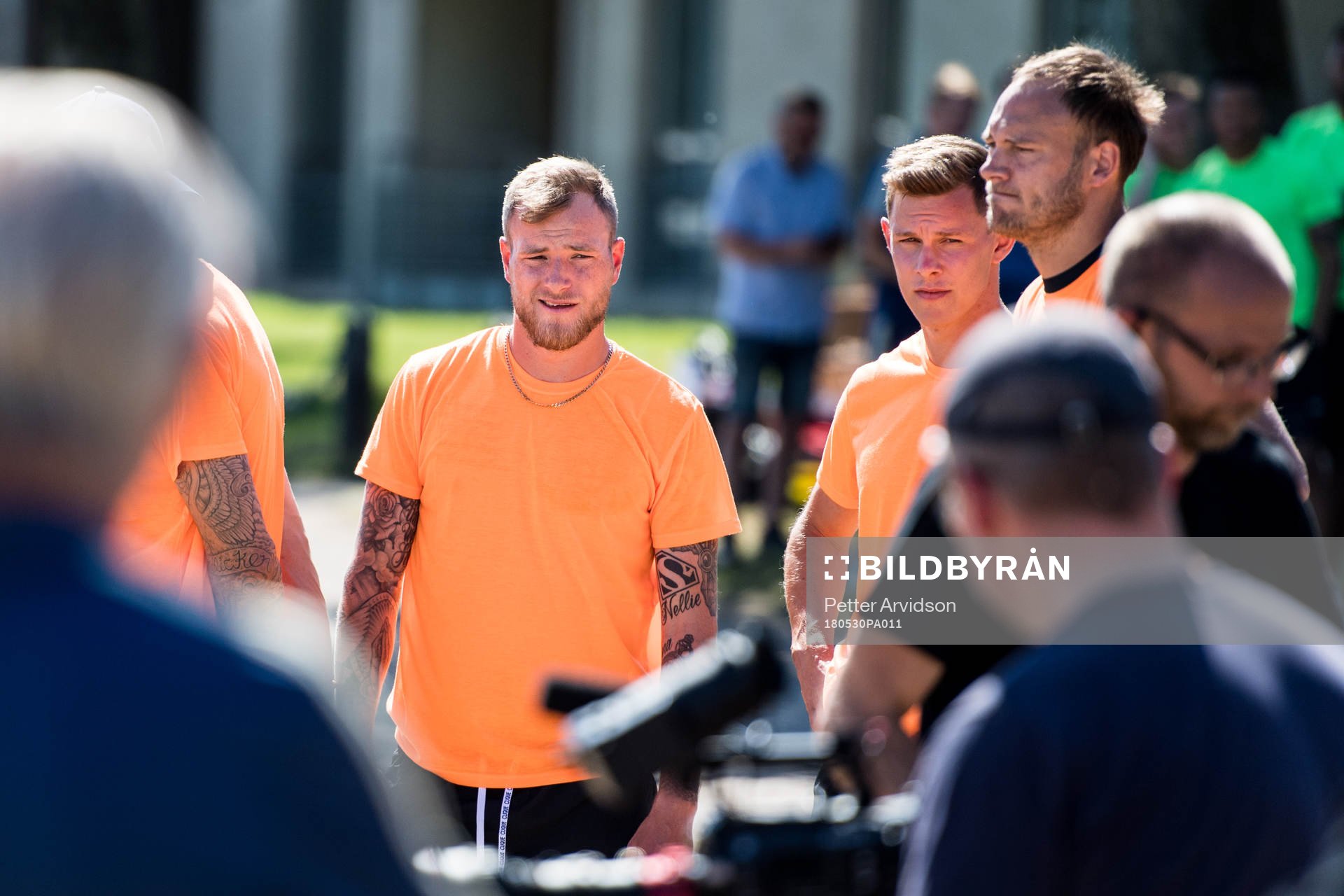 Sveriges John Guidetti, Emil Krafth och Andreas Granqvist