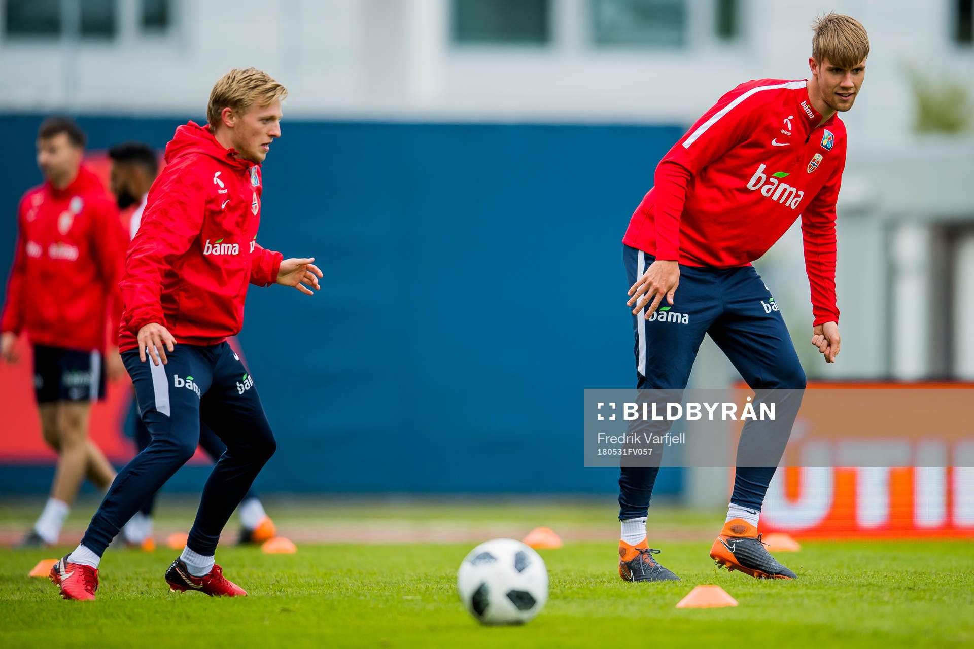 Mats Møller Dæhli and Kristoffer Ajer of Norway