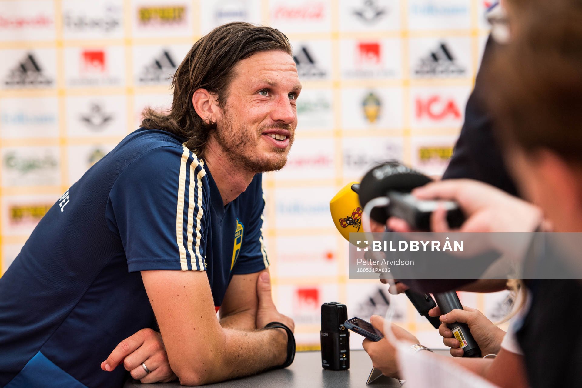 Gustav Svensson i mixed zone