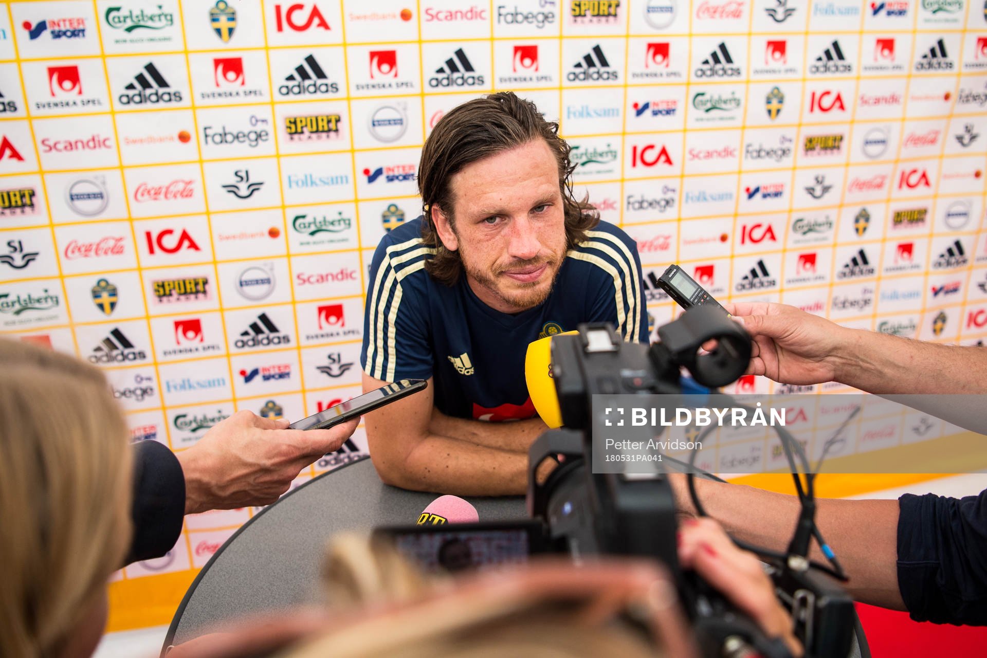 Gustav Svensson i mixed zone