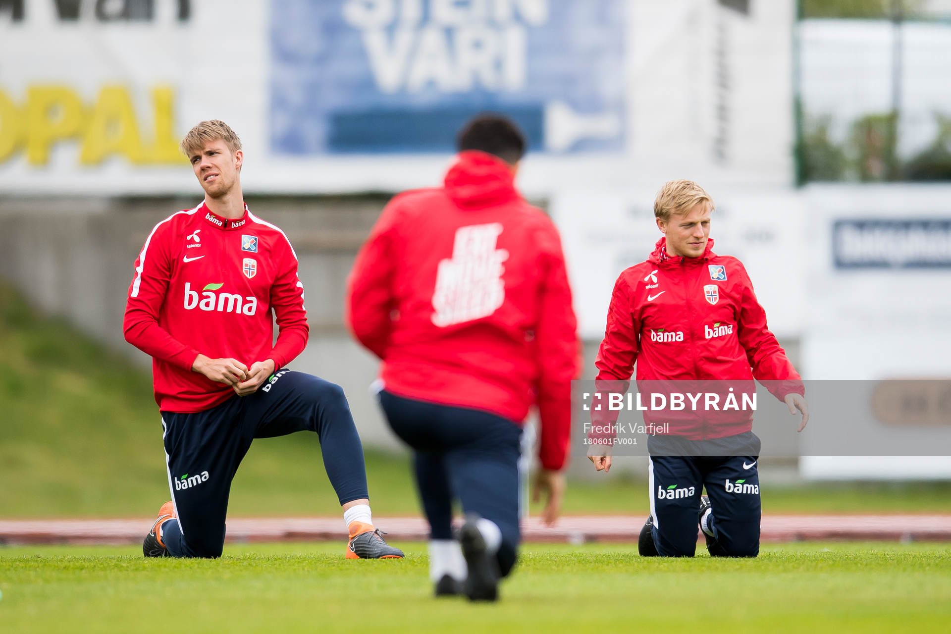 Kristoffer Ajer and Mats Møller Dæhli of Norway