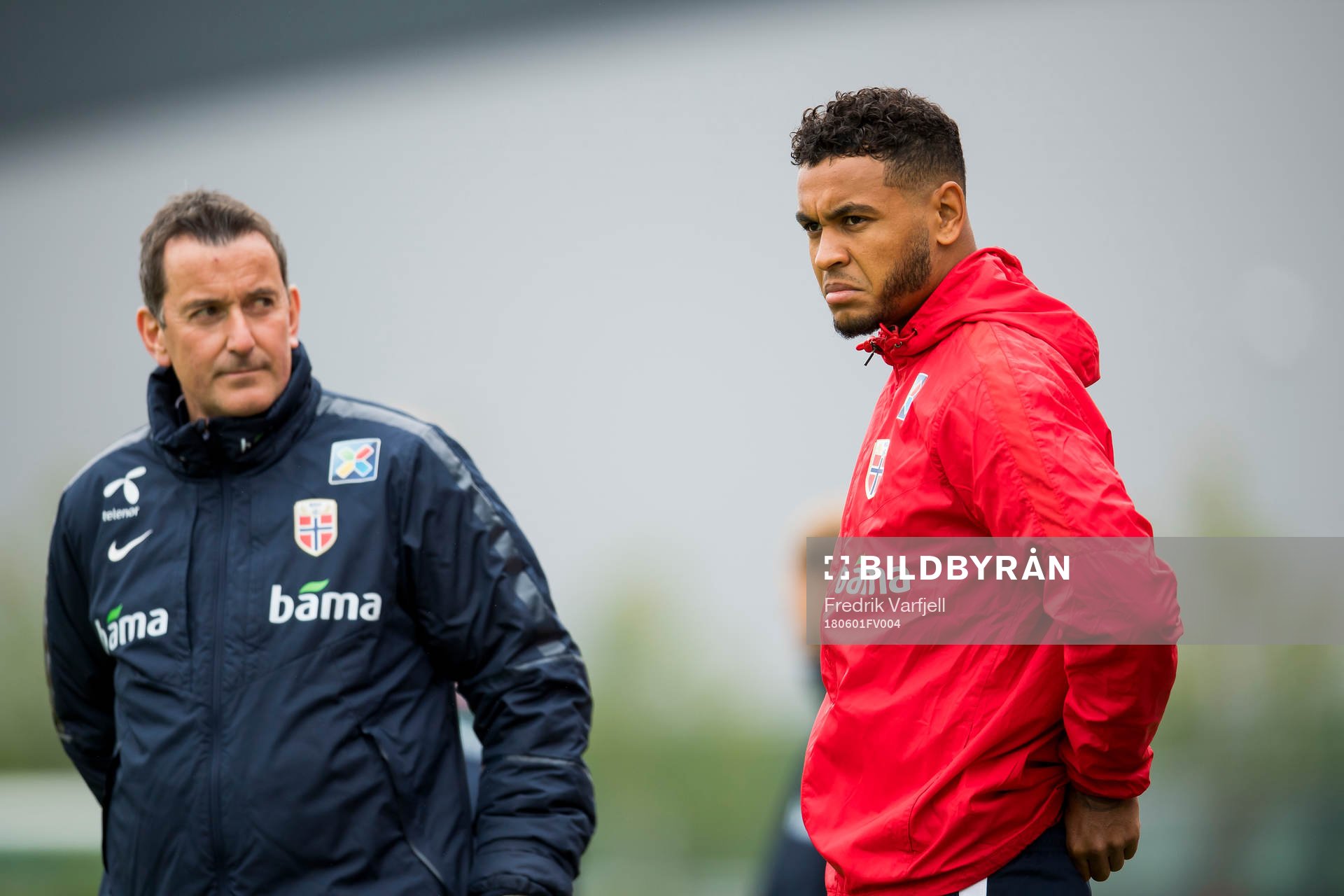 Per Joar Hansen, assistant coach of Norway, and Joshua King