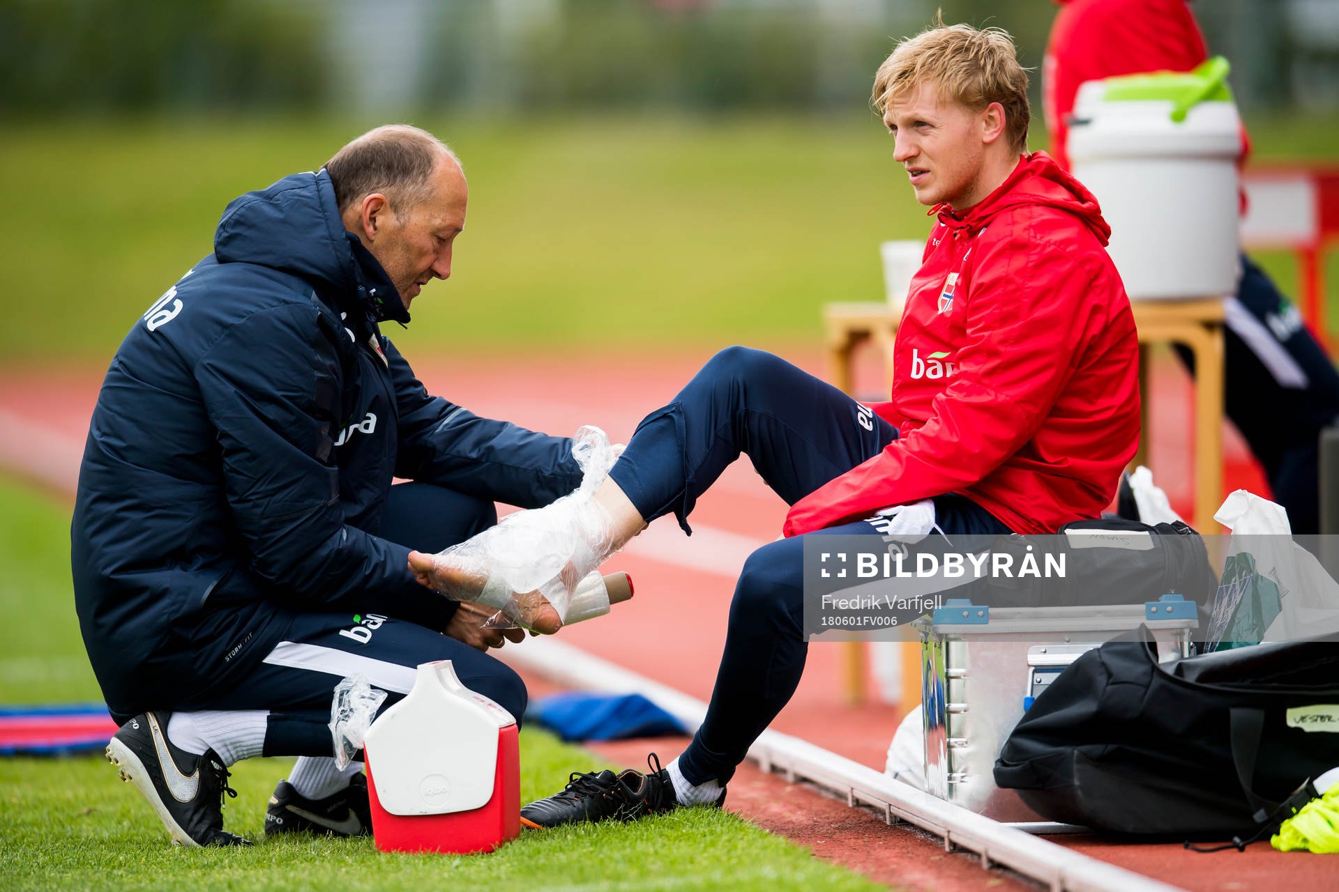 Mats Møller Dæhli of Norway with an injury