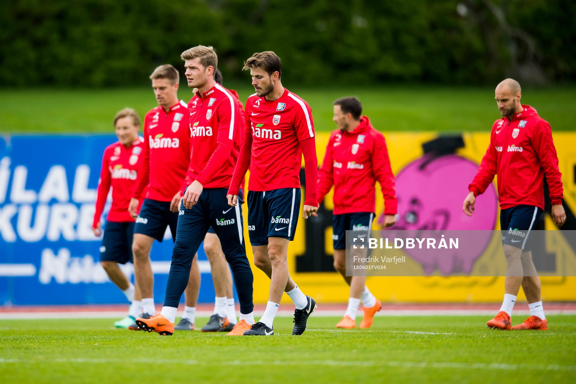Alexander Sørloth and Håvard Nordtveit of Norway
