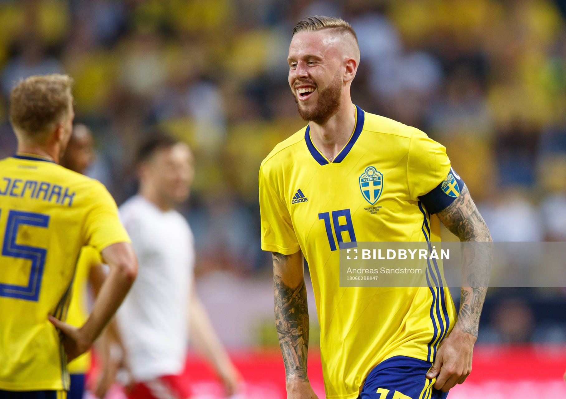 Sveriges Pontus Jansson jublar
