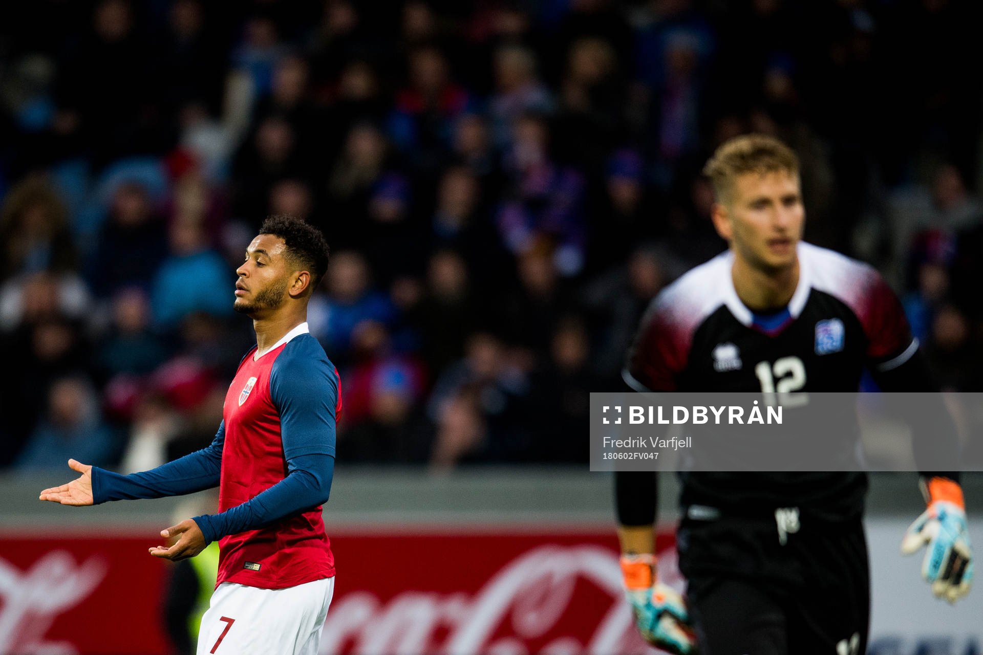 Joshua King of Norway celebrates the 2-2 goal while