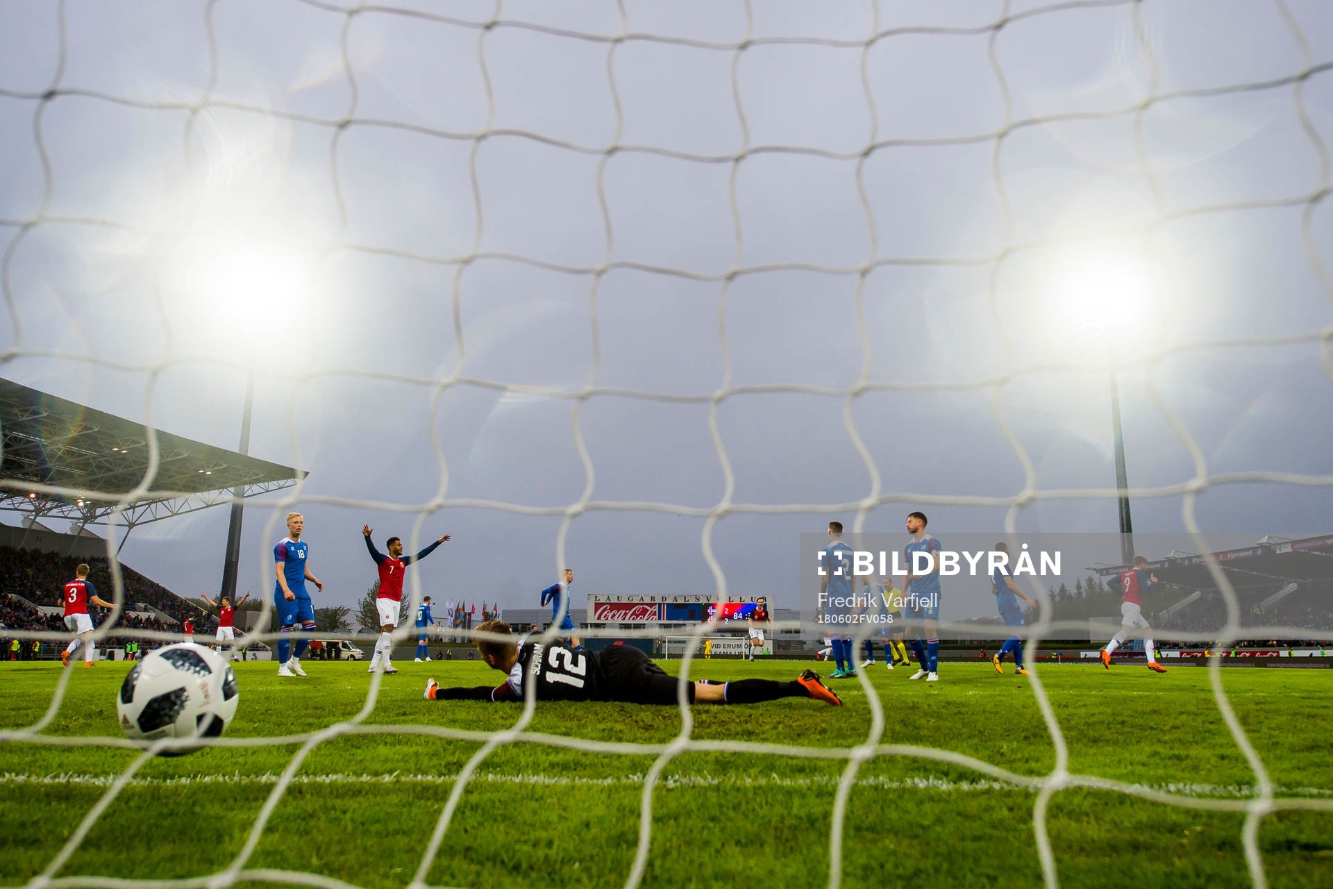 Joshua King and Alexander Sørloth of Norway celebrate the