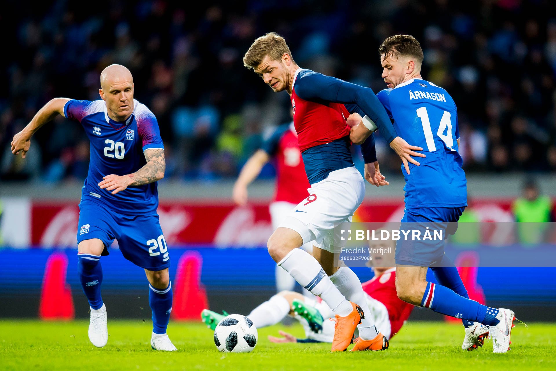 Emil Hallfreðsson of Iceland, Alexander Sørloth of Norway