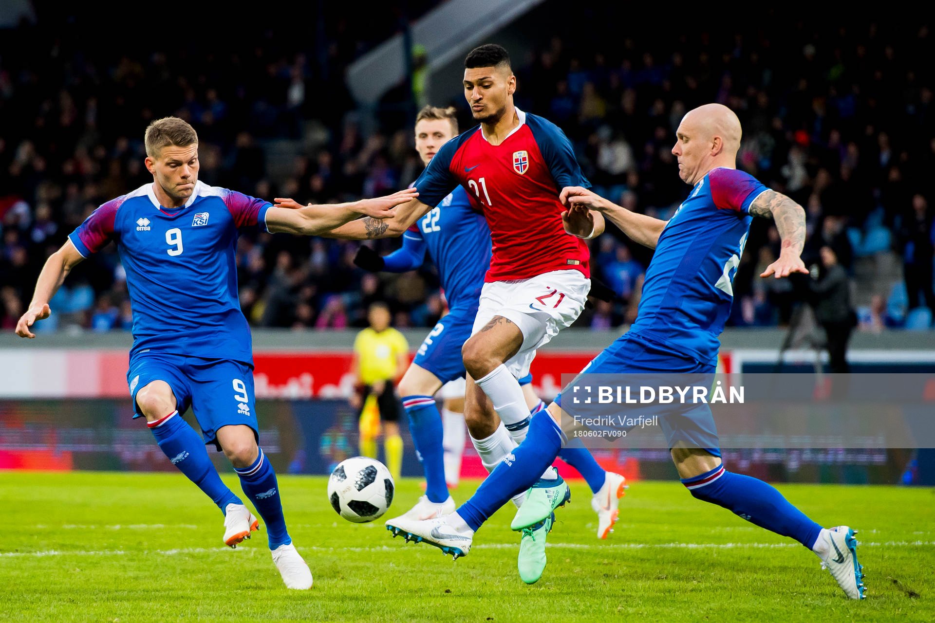 Björn Bergmann Sigurdarson of Iceland Bjørn Maars Johnsen
