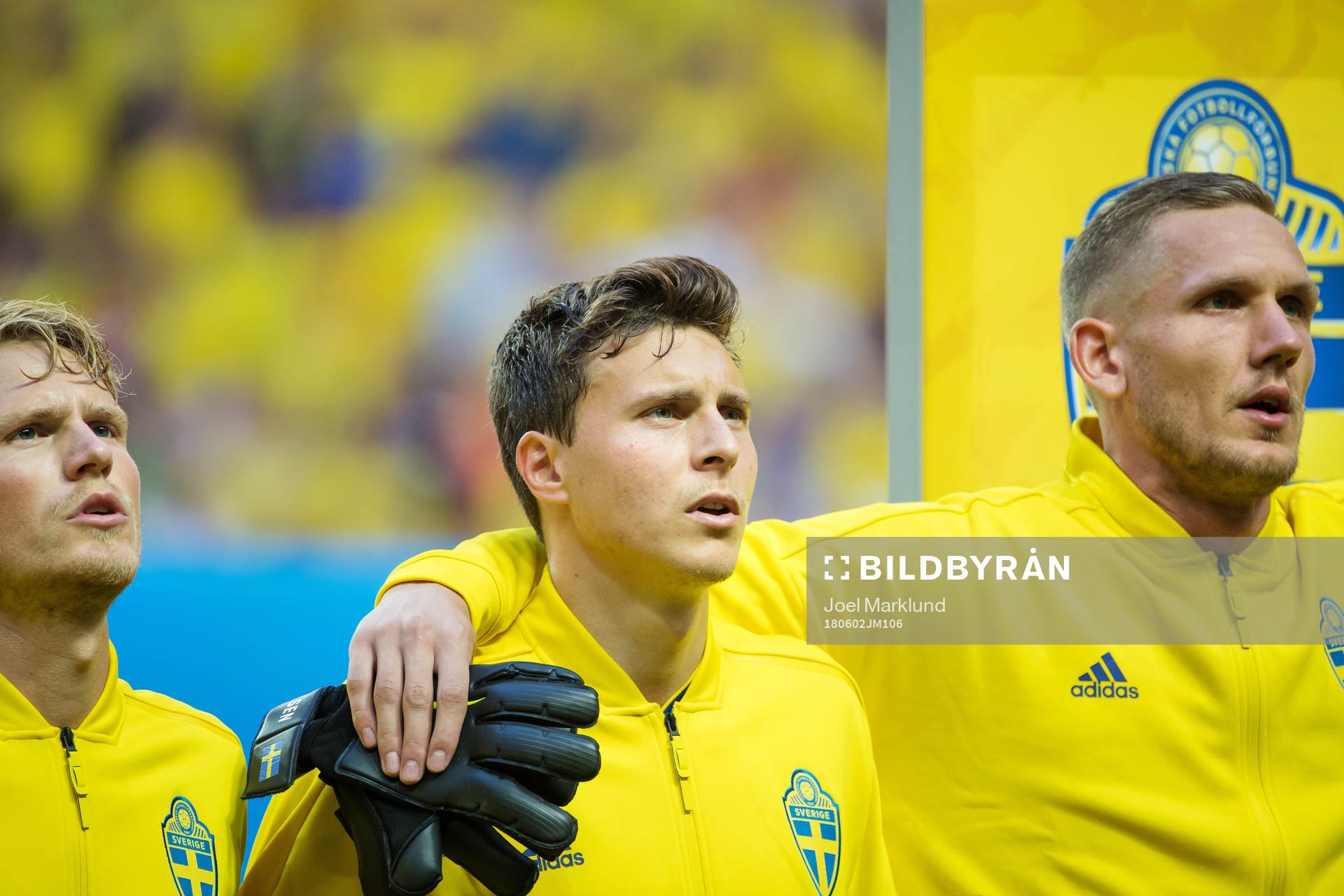 Oscar Hiljemark, Victor Nilsson Lindelöf och Robin Olsen