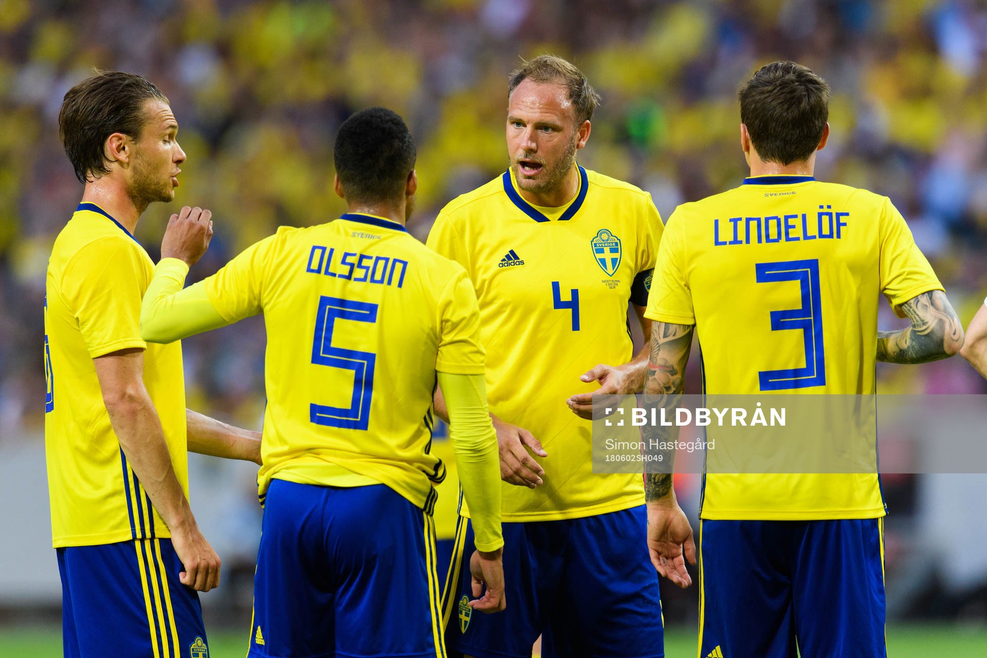 Sveriges Albin Ekdal, Martin Olsson, Andreas Granqvist och