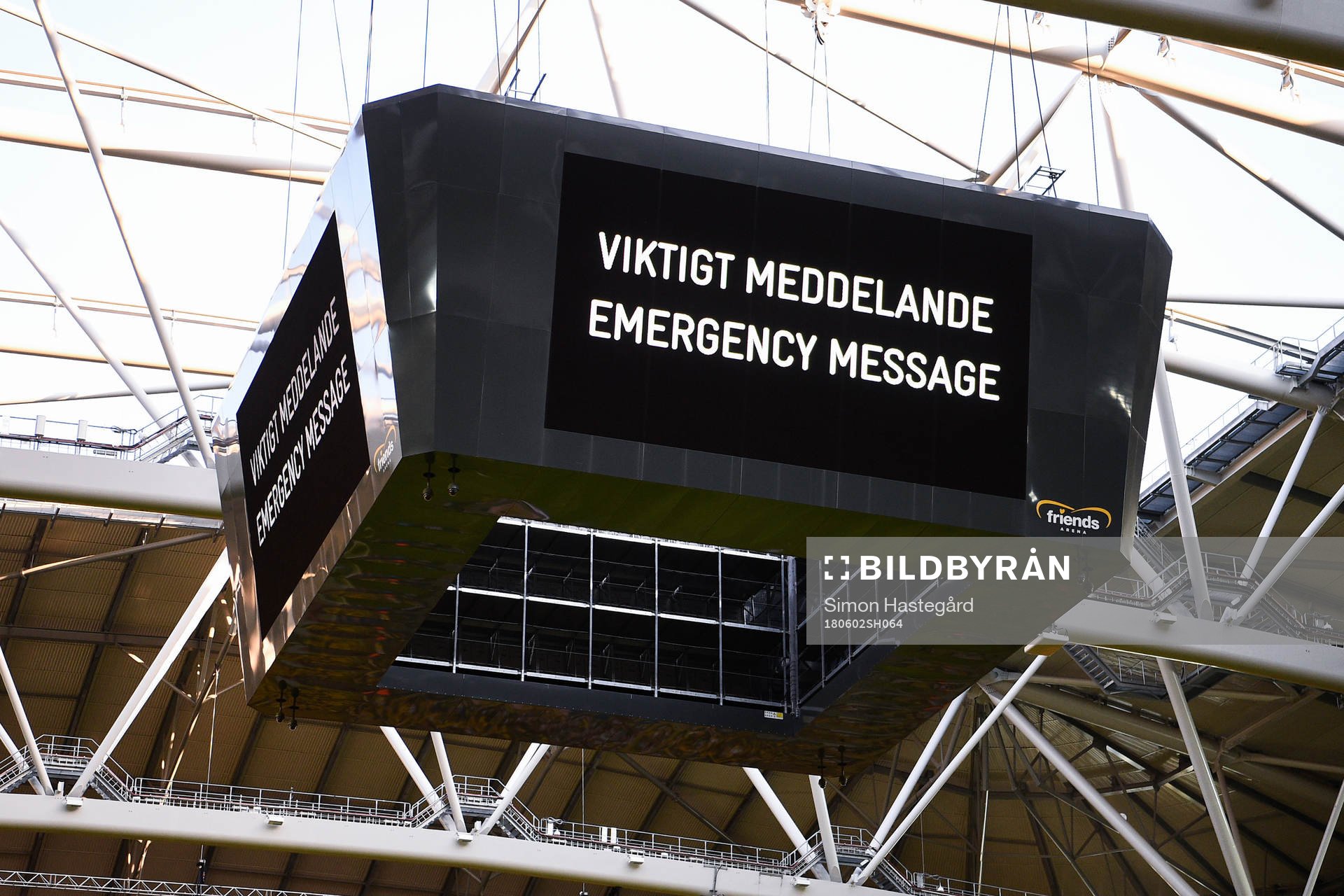 Viktigt meddelande på storbildsskärmen
