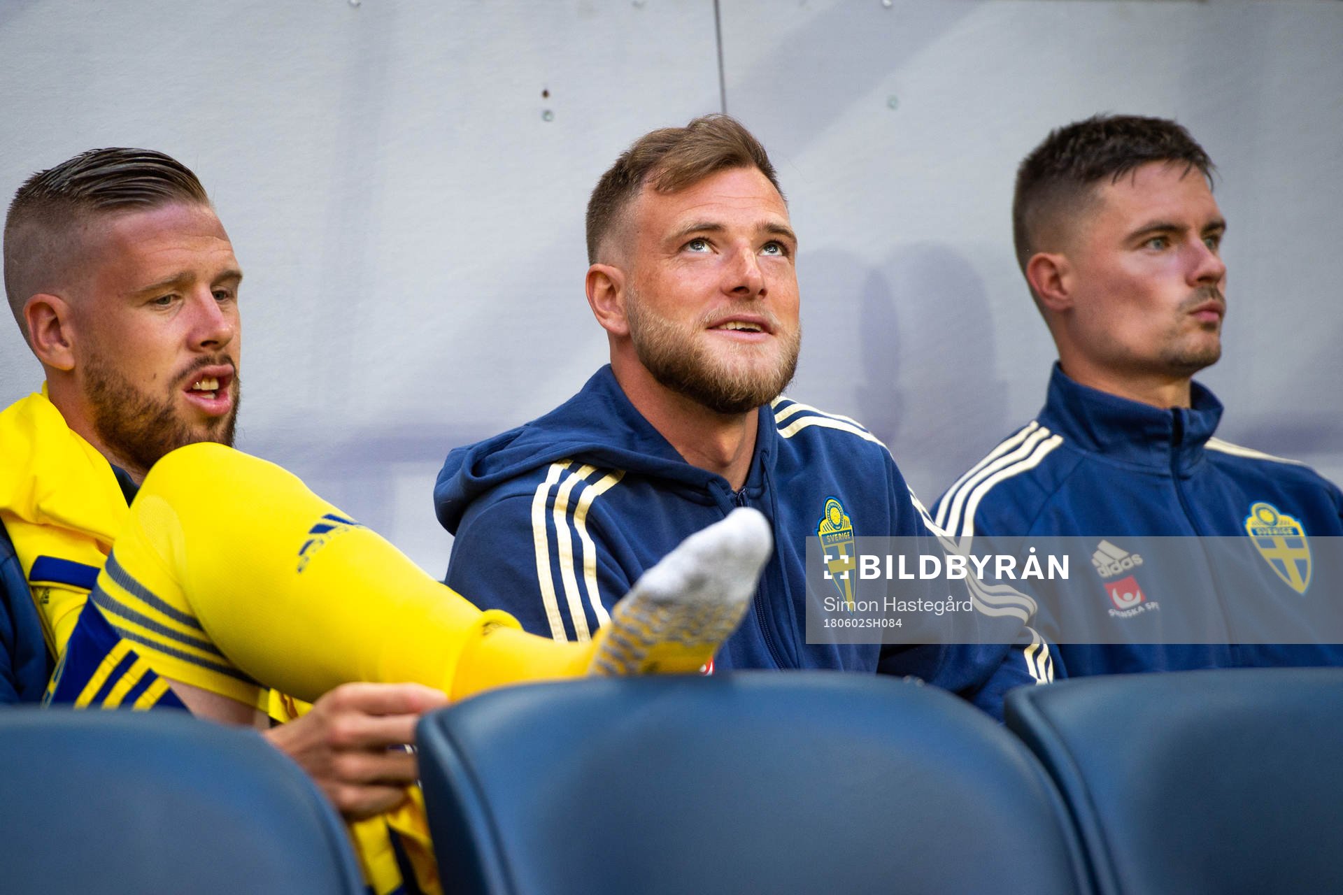 Sveriges,Pontus Jansson, John Guidetti och Mikael Lustig