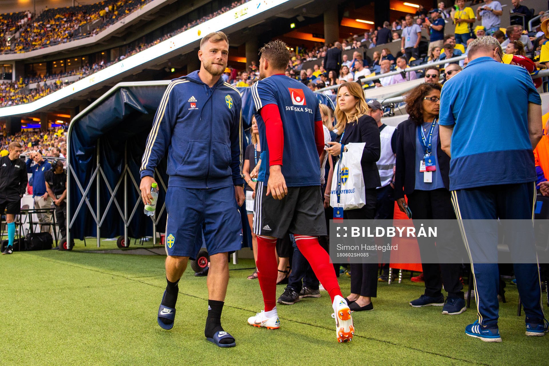 Sveriges John Guidetti före träningslandskampen i fotboll
