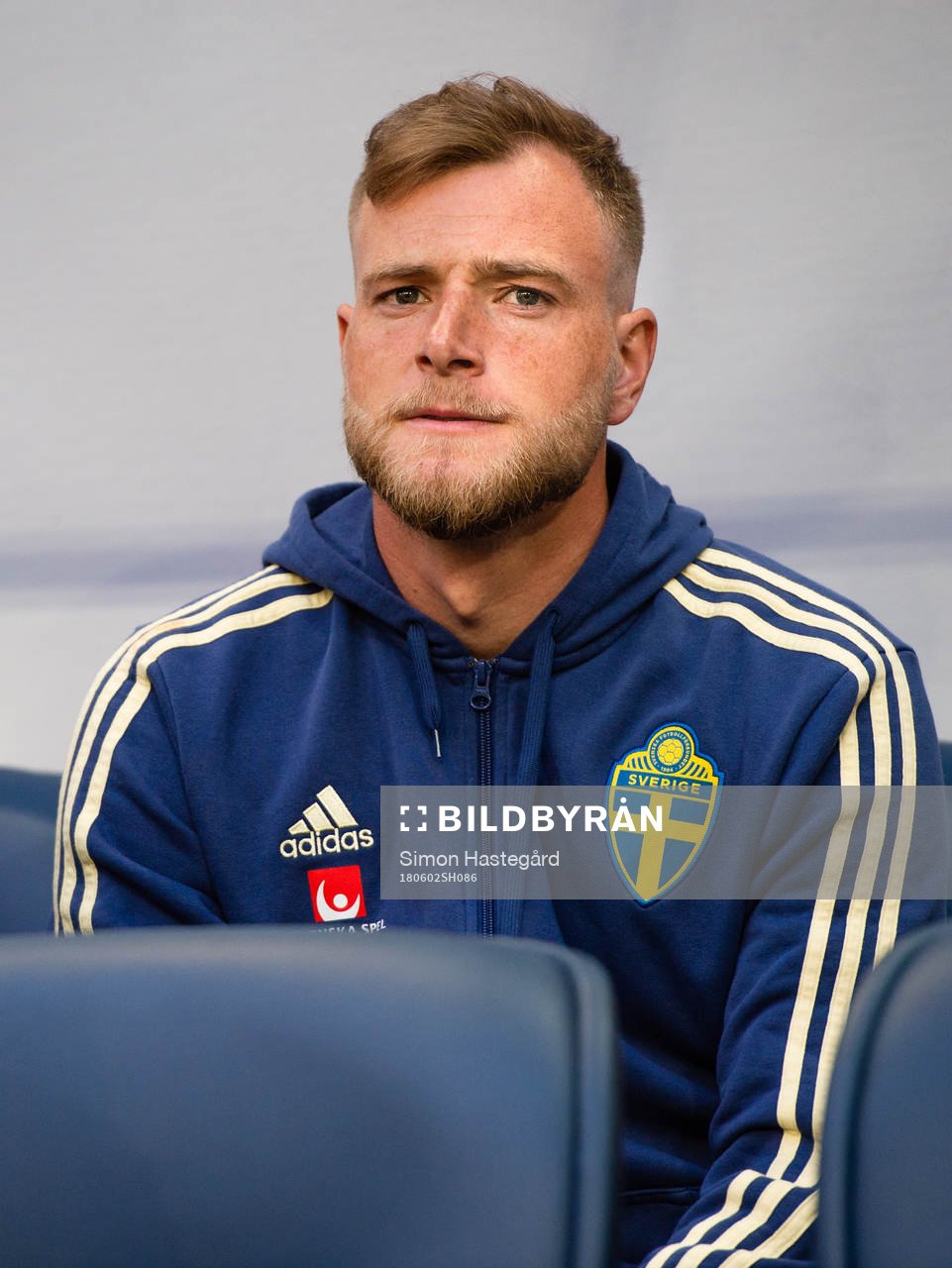 Sveriges John Guidetti före träningslandskampen i fotboll