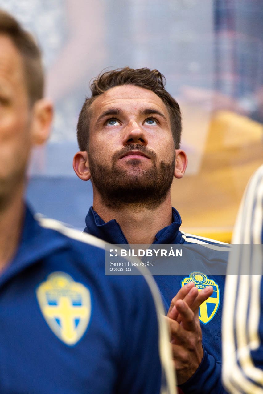 Sveriges Marcus Rohdén före träningslandskampen i