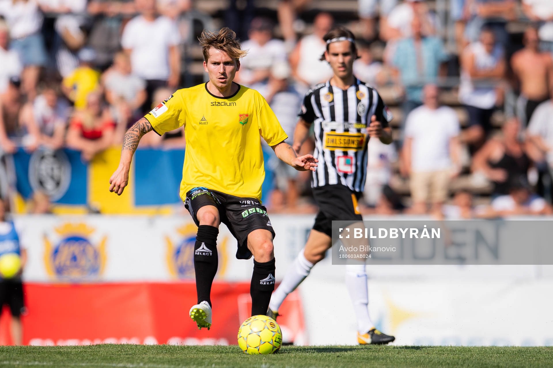 GAIS Andreas Östling under fotbollsmatchen i Superettan mellan Landskrona och GAIS den 2 juni 2018 i Landskrona.