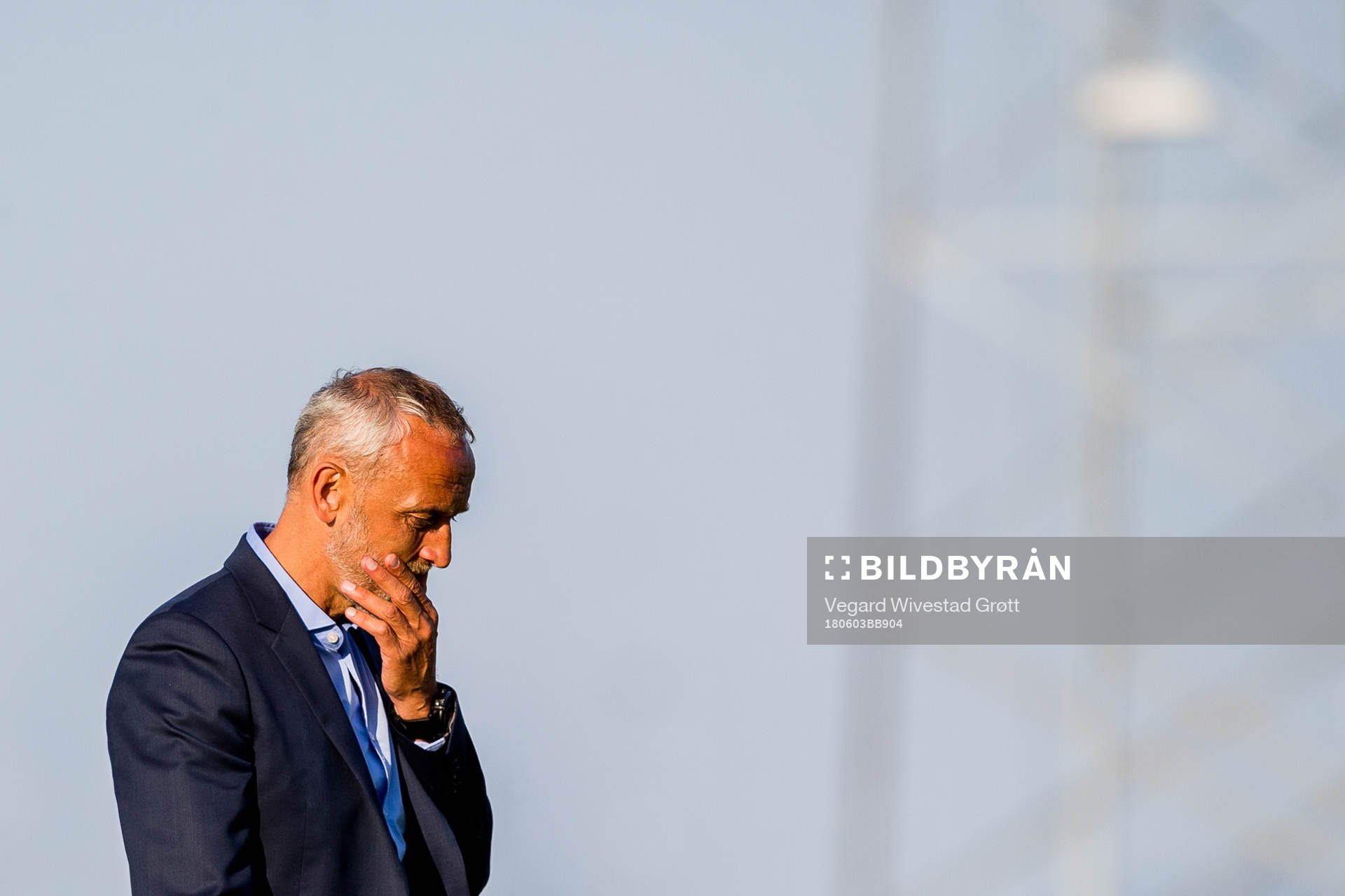 Lars Bohinen, head coach of Aalesund, looks dejected