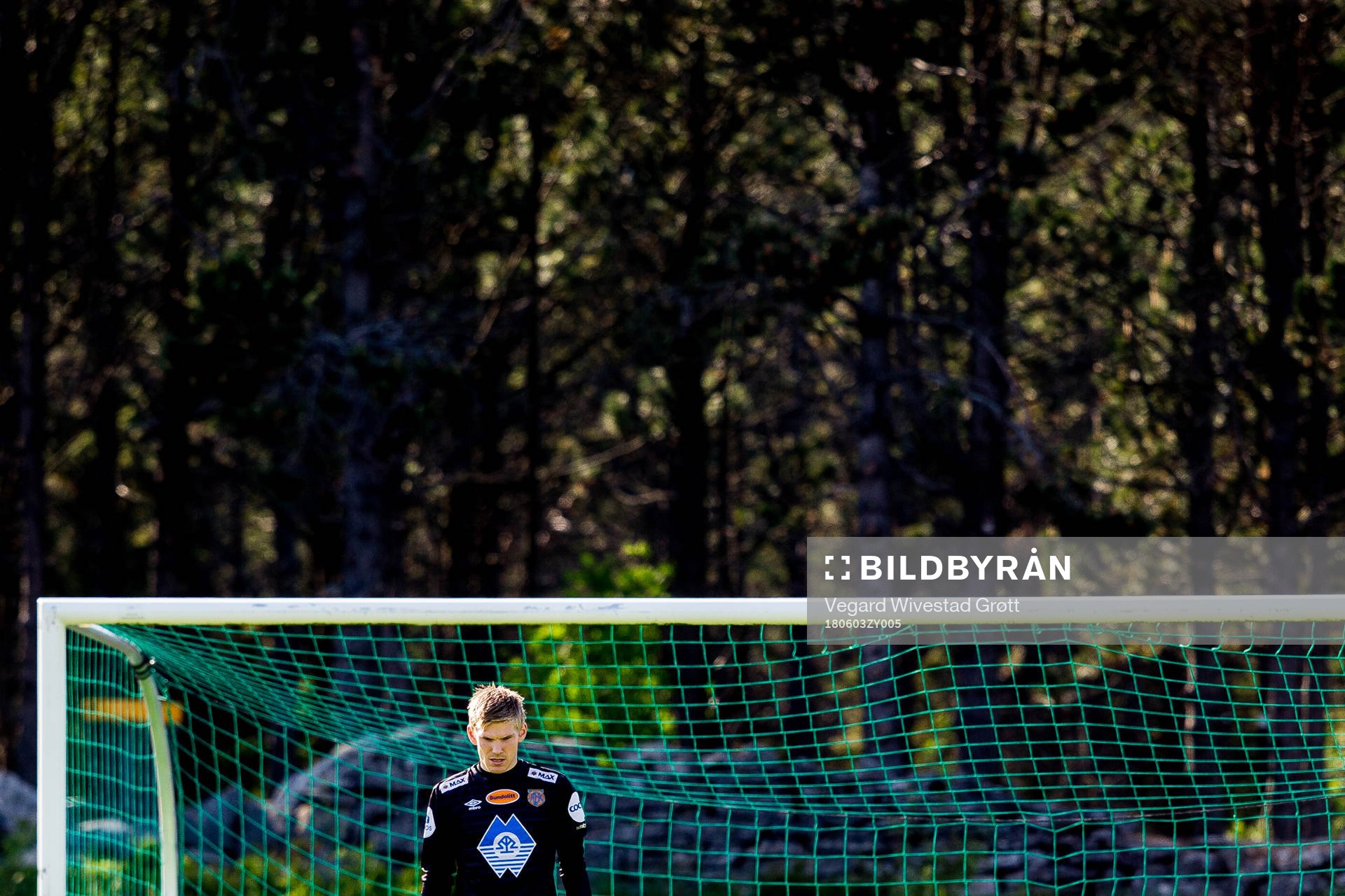 Goalkeeper Andreas Lie of Aalesund looks dejected