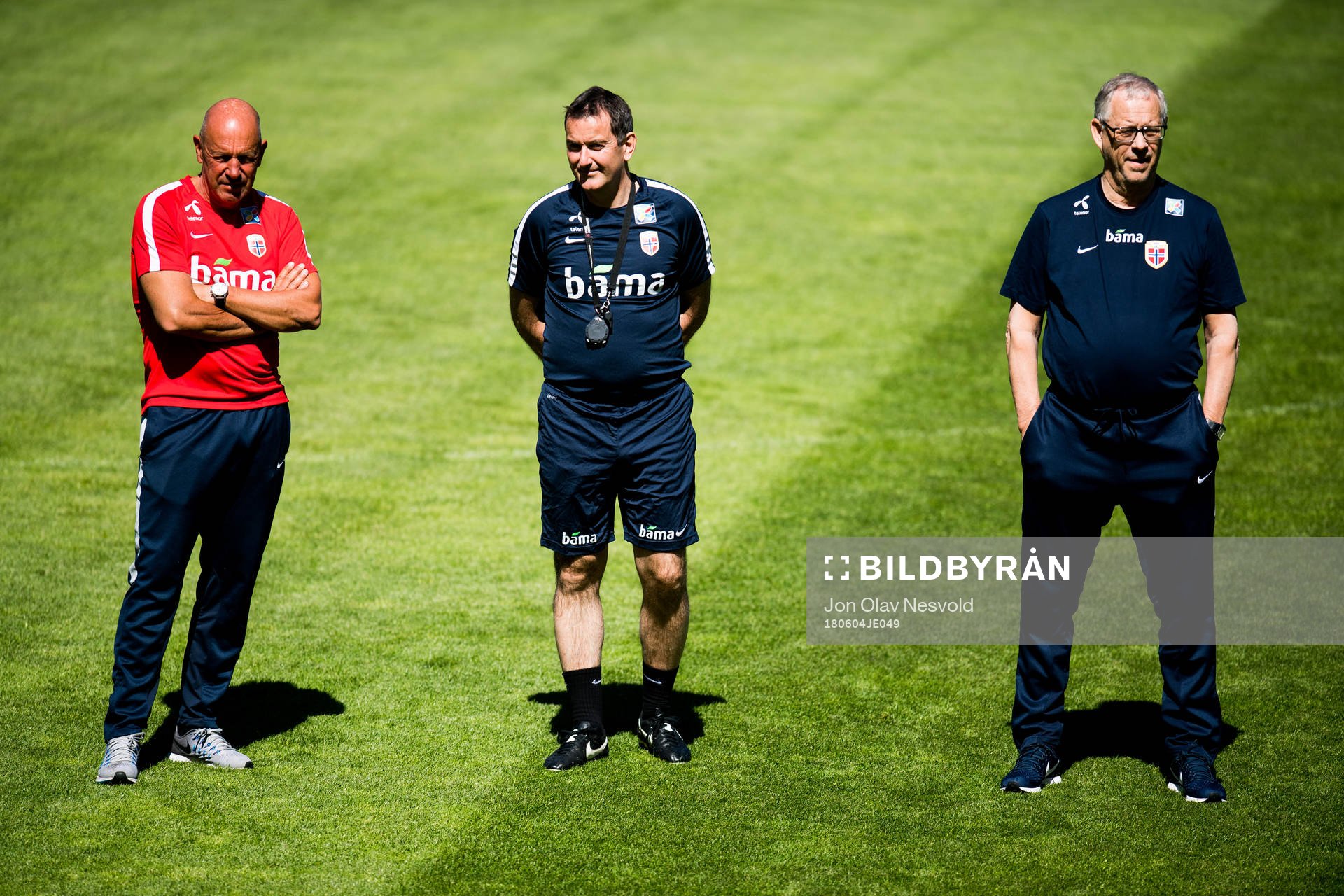 Nils Johan Semb, Per Joar Hansen, assistant coach, and Lars