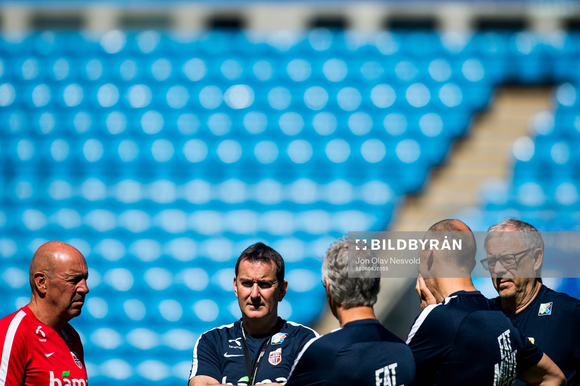 Nils Johan Semb, Per Joar Hansen, assistant coach, and Lars
