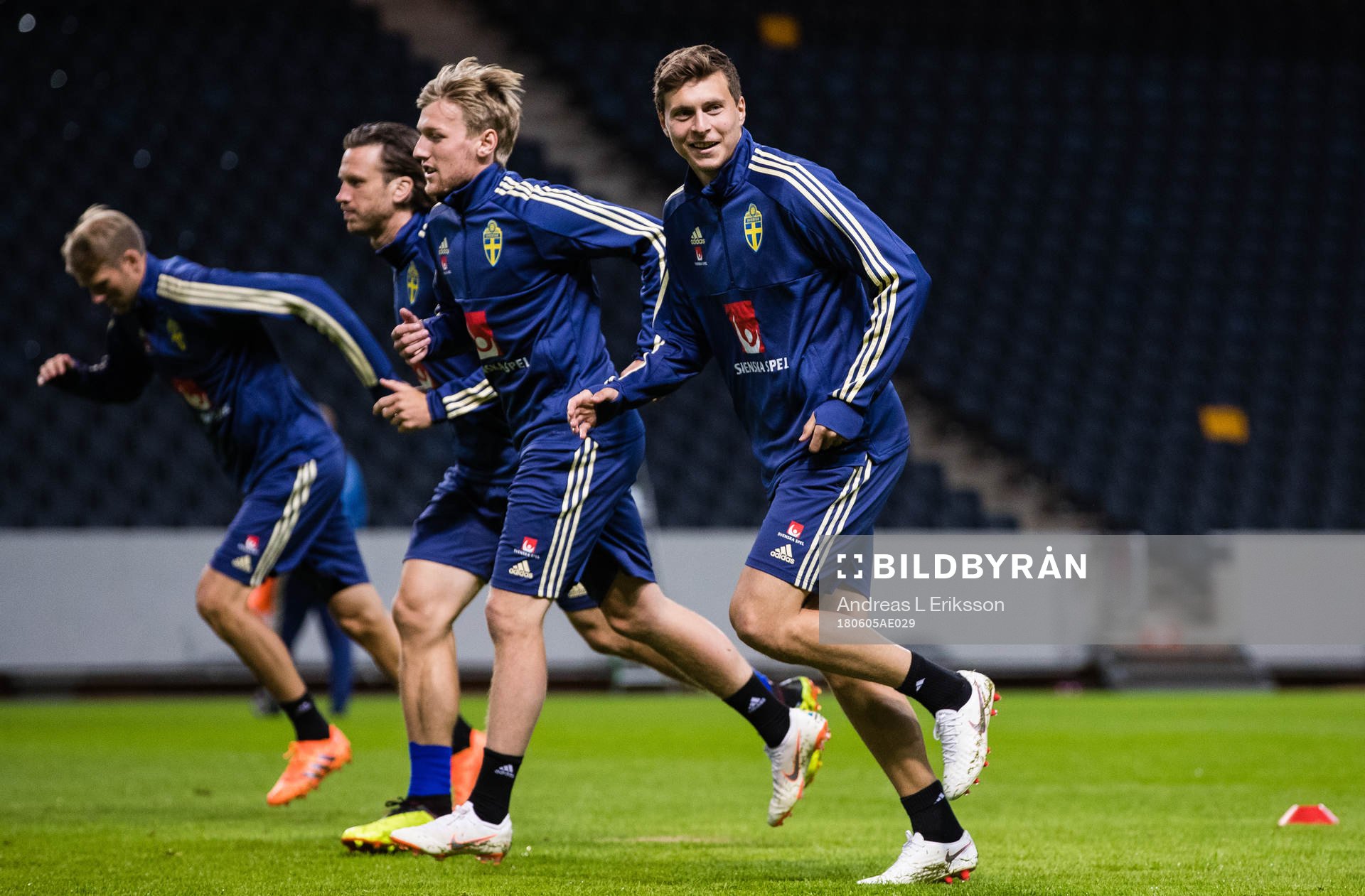 Sveriges Gustav Svensson, Emil Forsberg och Victor Nilsson