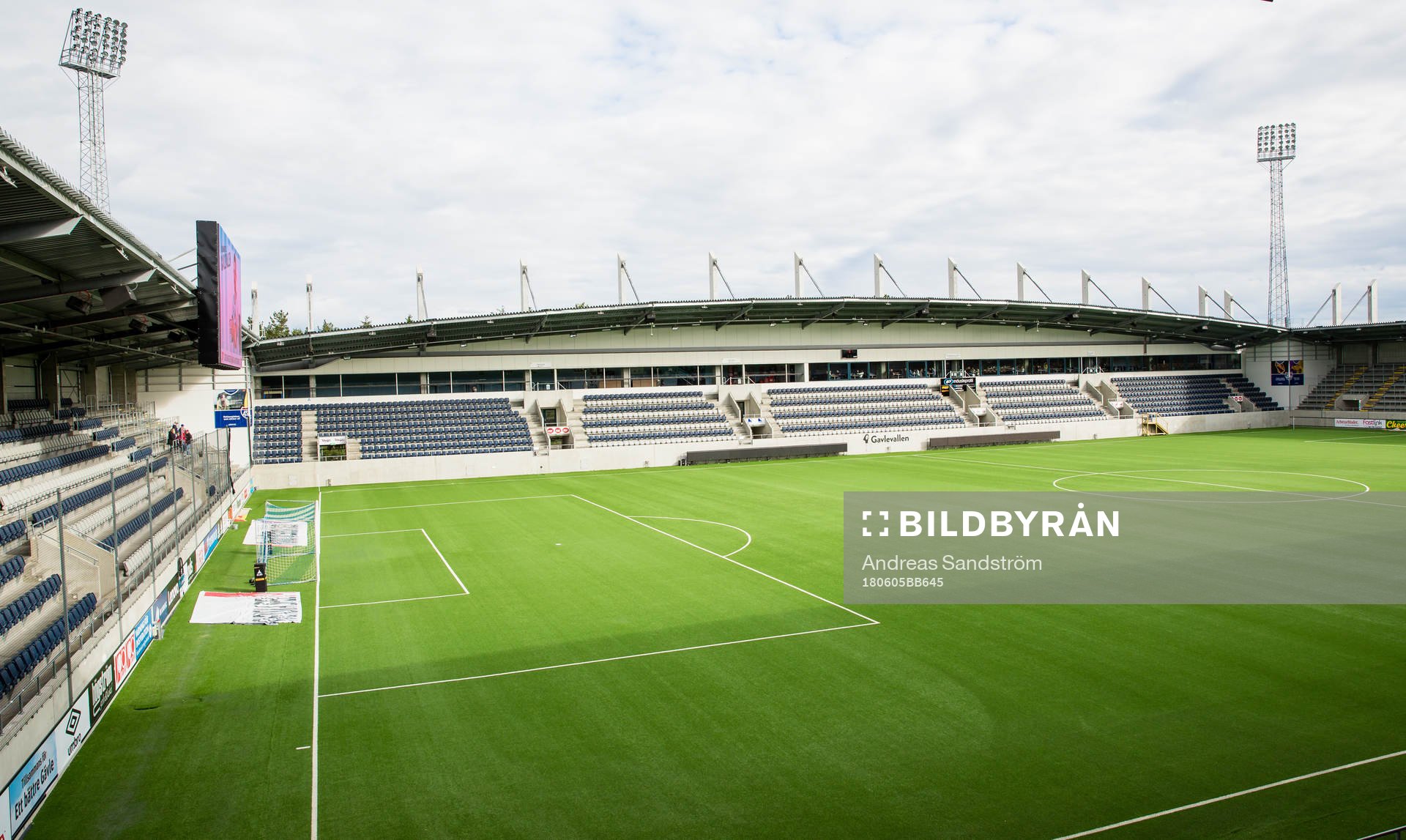 Generell vy över Gavlevallen inför matchen i Superettan mellan Gefle och Helsingborg den 5 juni 2018 i Gävle. 