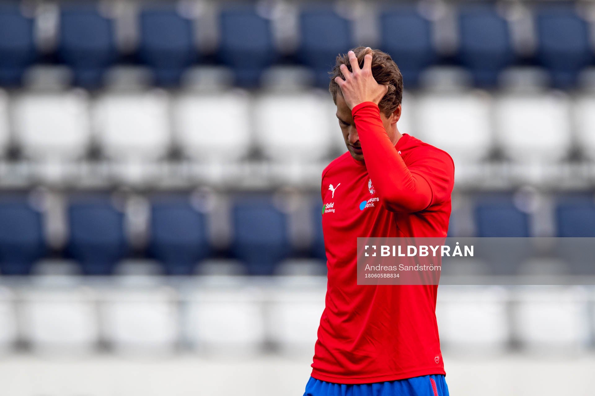 Helsingborgs Fredrik Liverstam deppar matchen i Superettan