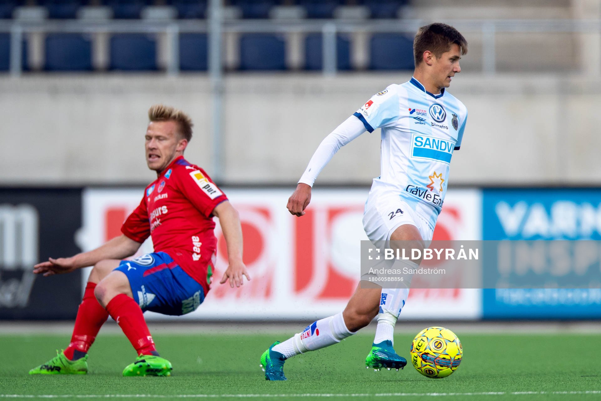 Helsingborgs Andreas Landgren och Gefles Leo Bengtsson