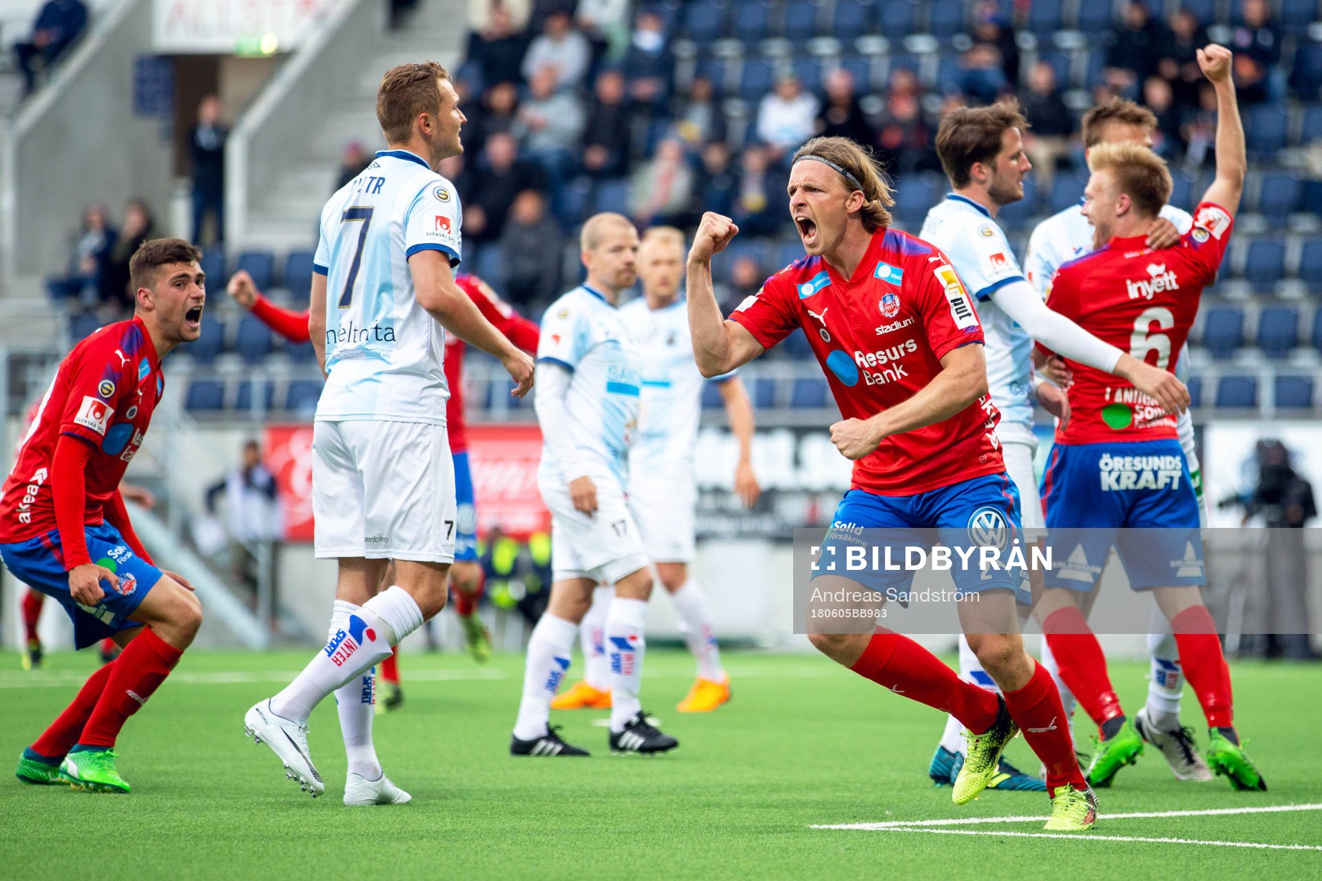 Helsingborgs Carl Johansson jublar