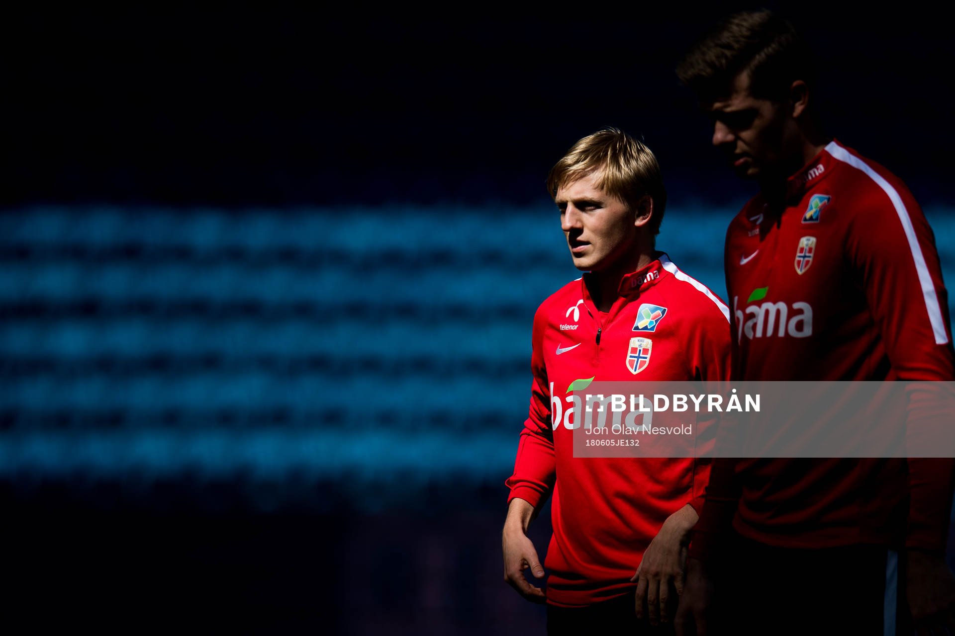 Mats Møller Dæhli and Alexander Sørloth of Norway