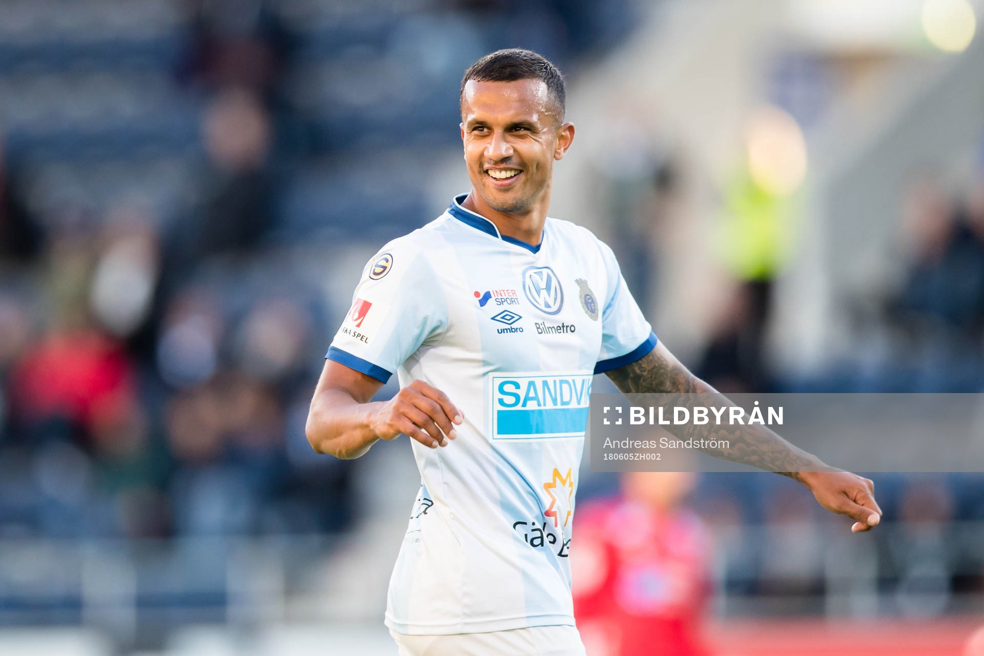 Gefles Netan Sansara under matchen i Superettan mellan Gefle och Helsingborg den 5 juni 2018 i Gävle. 