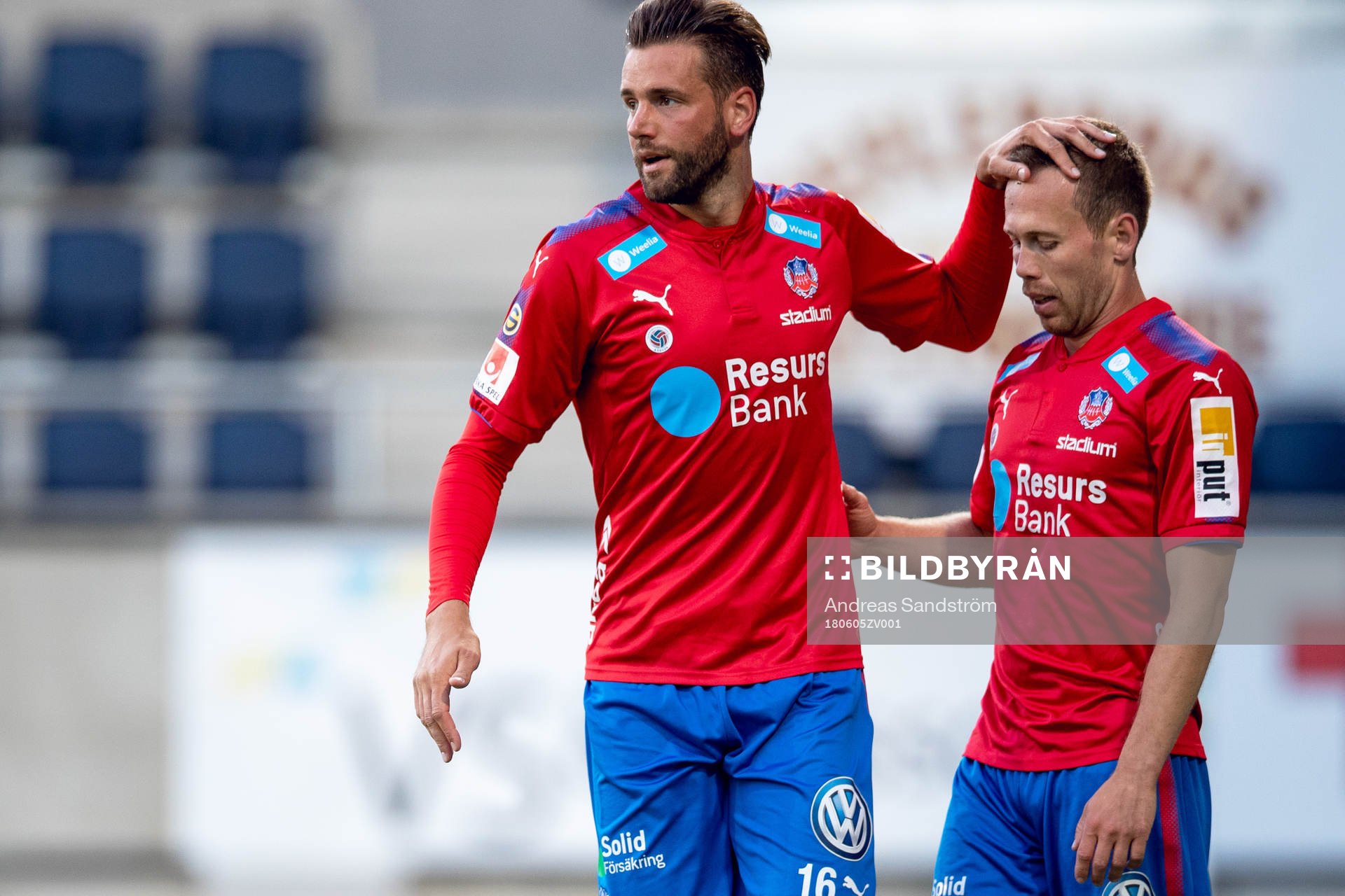Helsingborgs Mikael Dahlberg och Anders Degn Randrup deppar