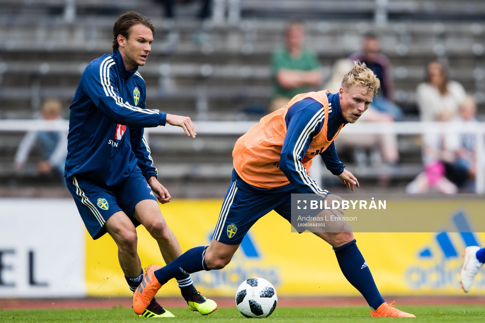 Sveriges Albin Ekdal och Oscar Hiljemark