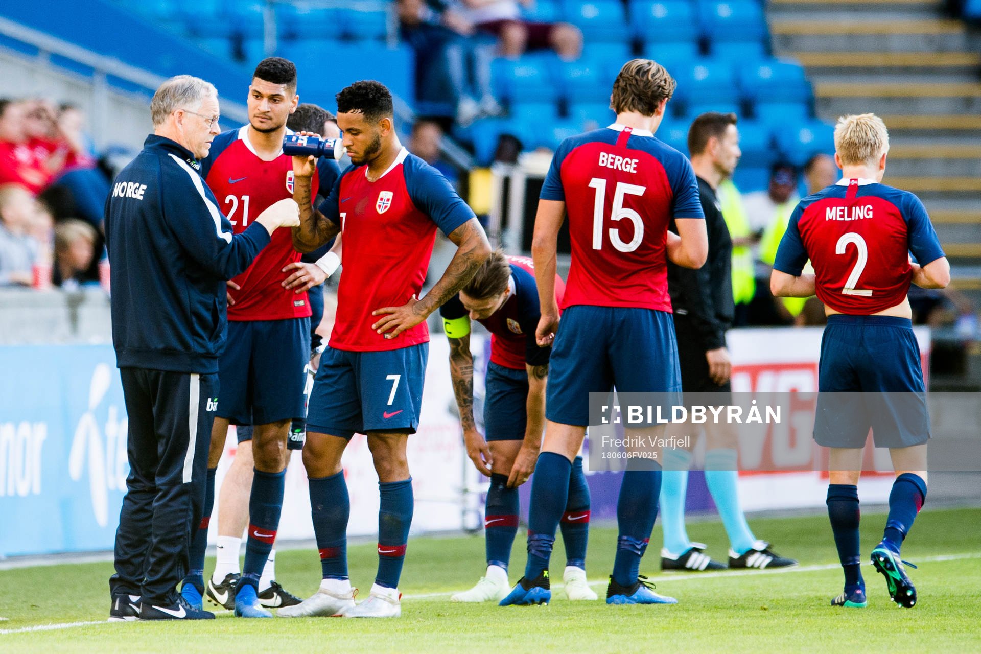 Lars Lagerbäck, head coach of Norway, Bjørn Maars Johnsen