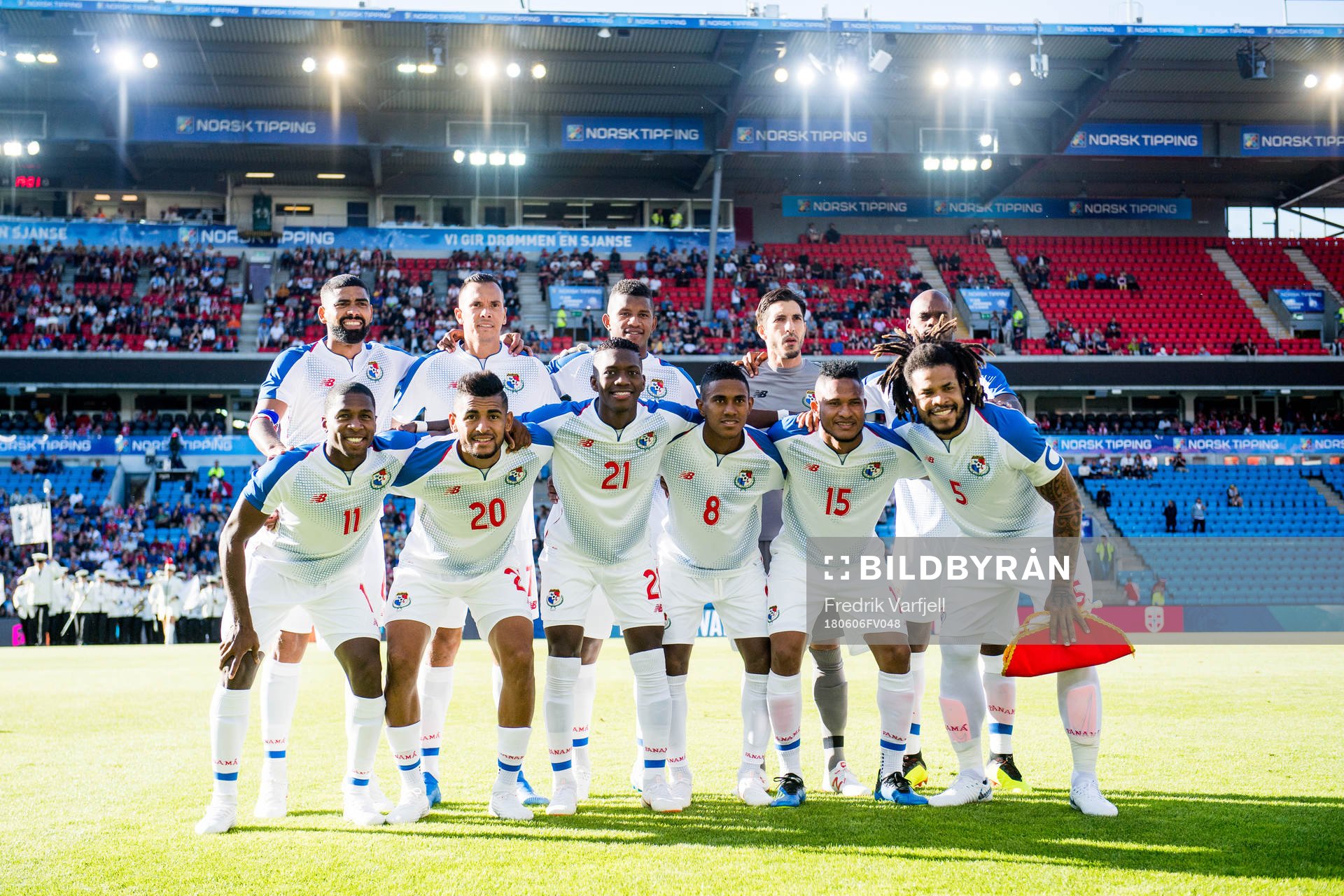 The players of Panama pose for a team photo