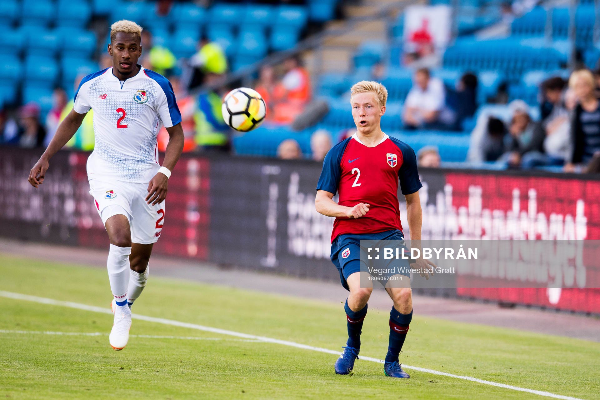 Micael Amir Murillo of Panama and Birger Meling of Norway
