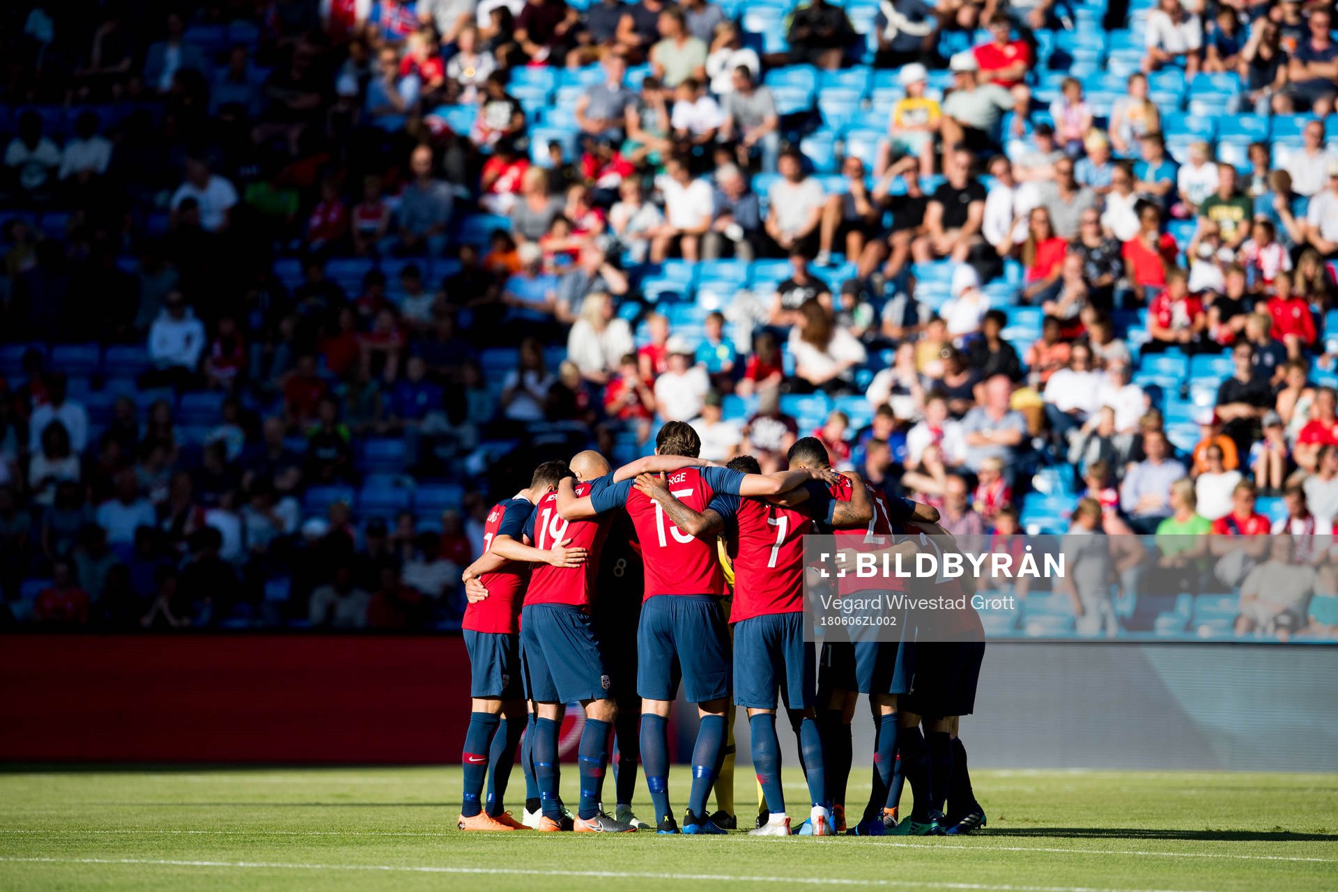 The players of Norway ahead of the international friendly football match between Norway and Panama on June 6, 2018 in Oslo.