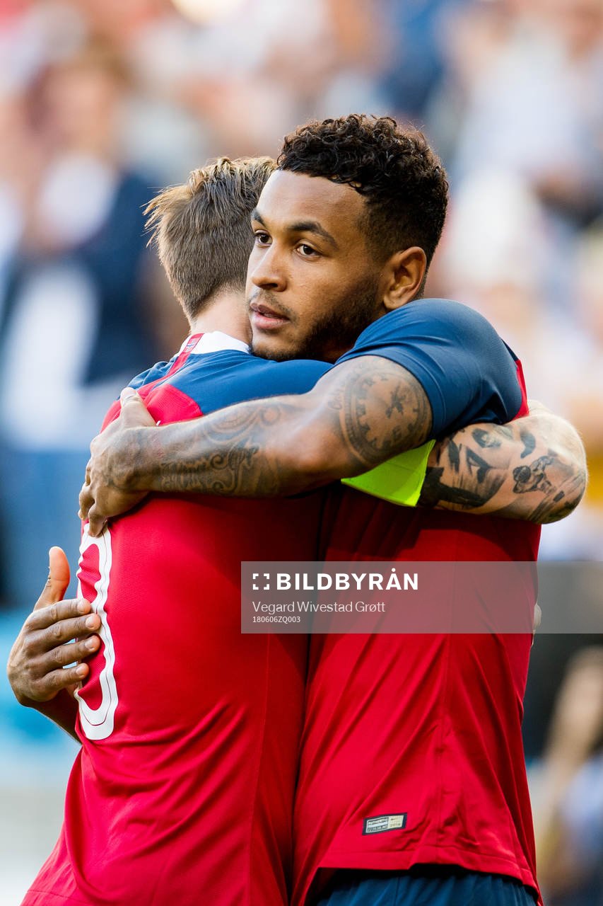 Joshua King of Norway celebrates the 1-0 goal