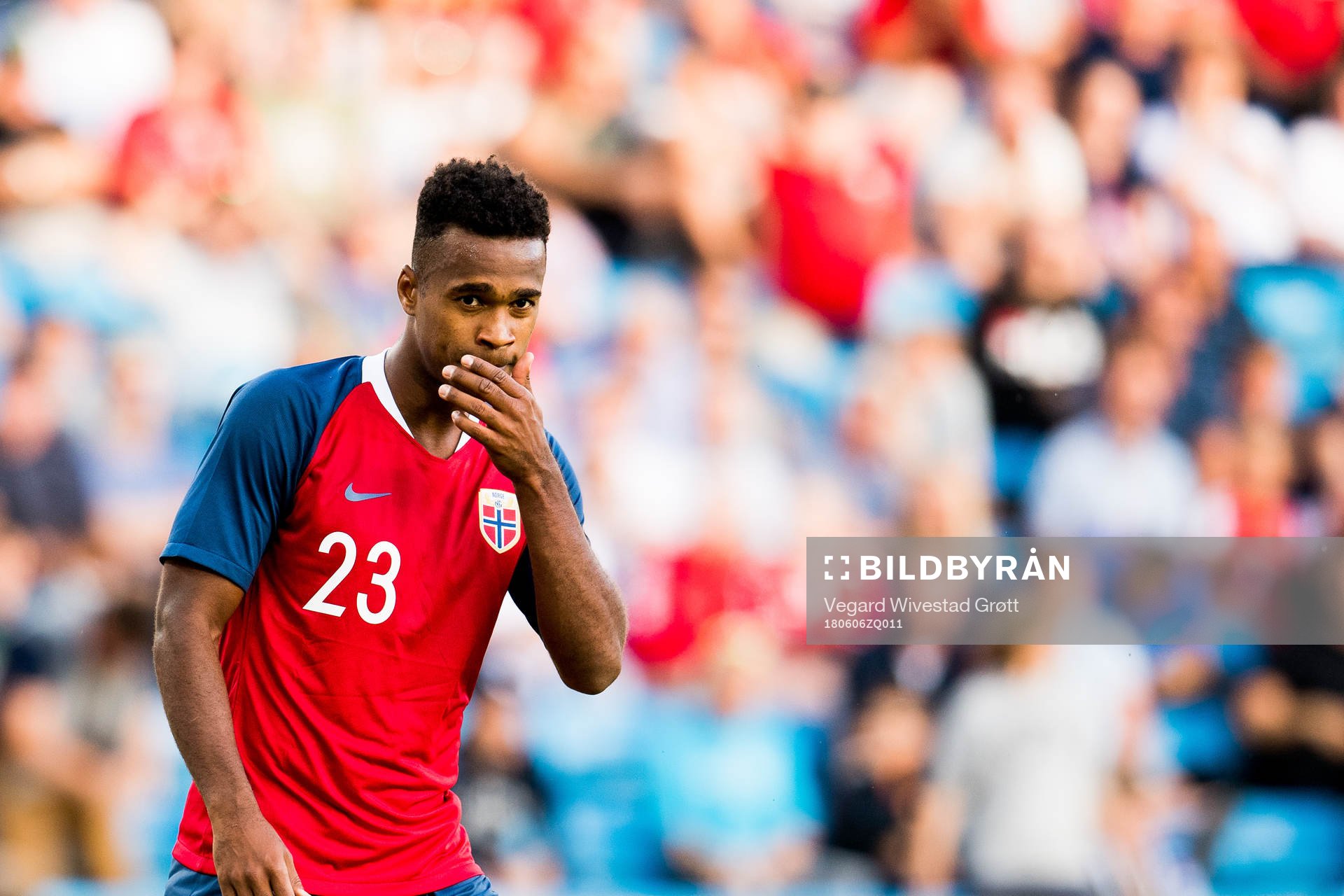 Ola Kamara of Norway reacts