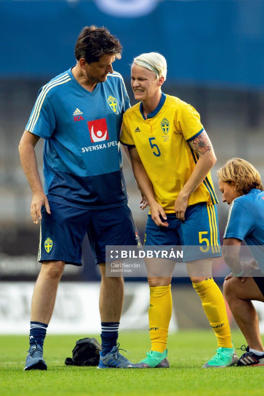 Sveriges Nilla Fischer grinar illa