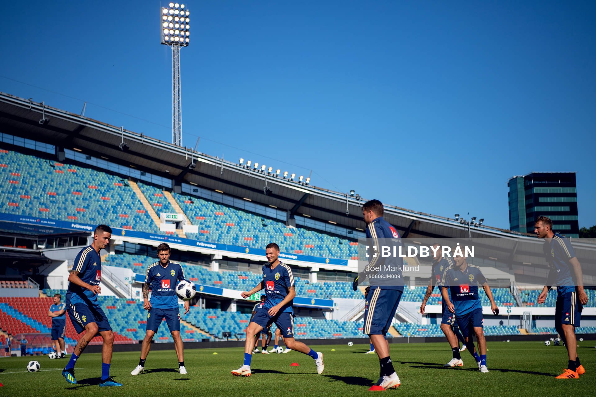 Sveriges Mikael Lustig, Victor Lindelöf, Marcus Berg,