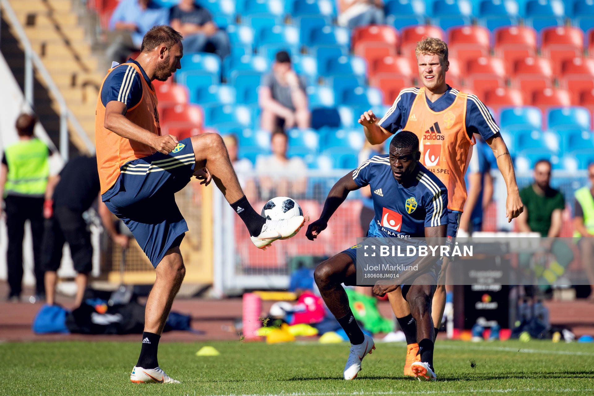 Sveriges Andreas Granqvist, Ken Sema och Oscar Hiljemark