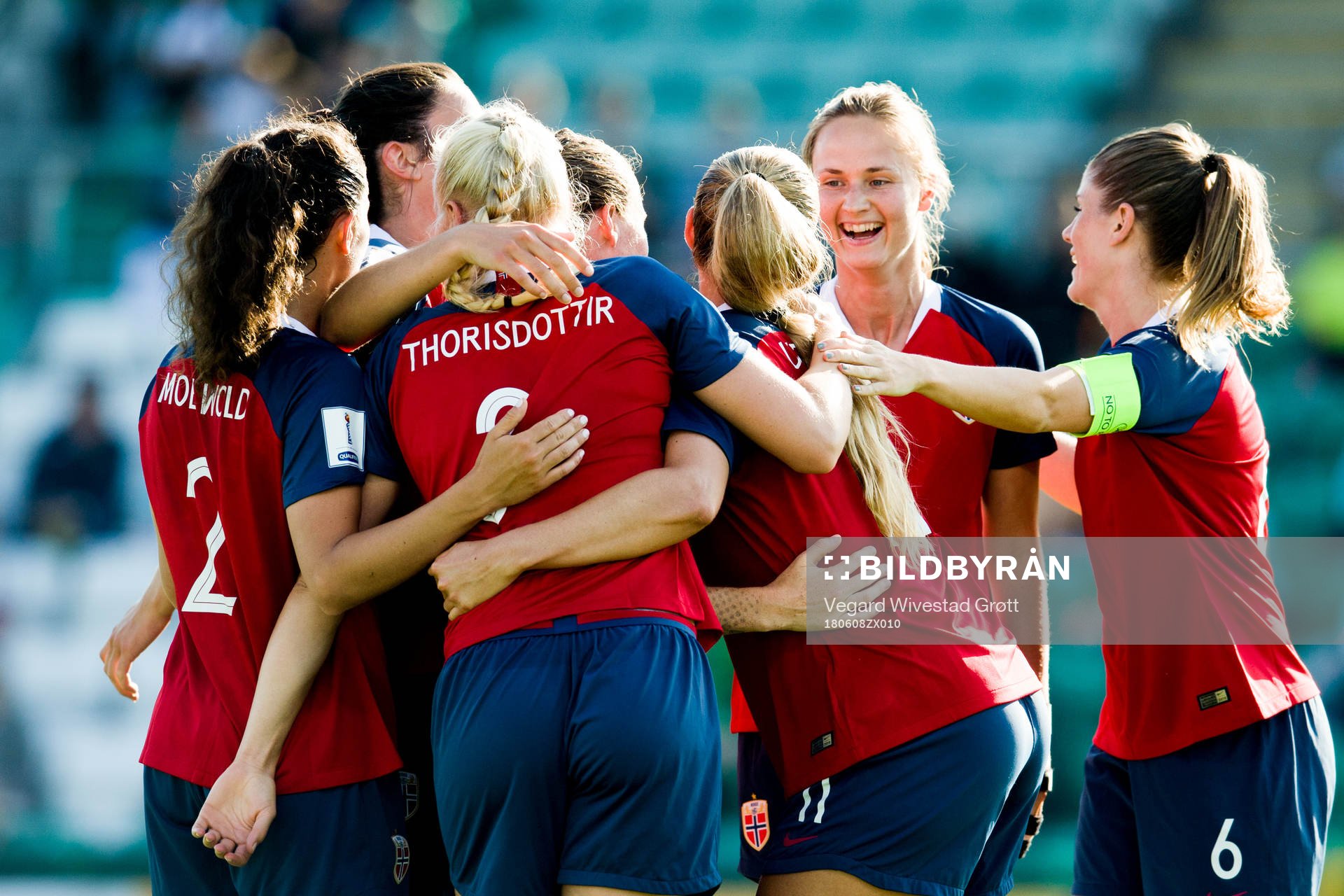 Lisa-Marie Karlseng Utland of Norway celebrate with