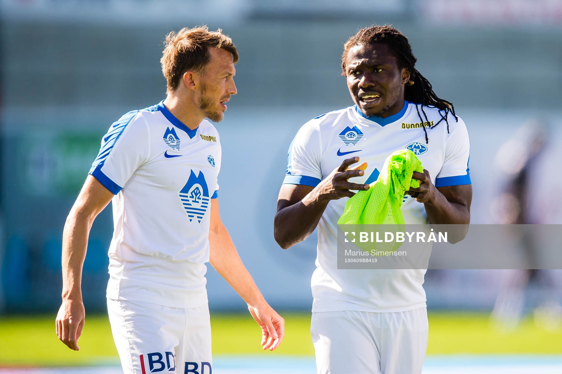 Mattias Moström and Daniel Chima Chukwu of Molde