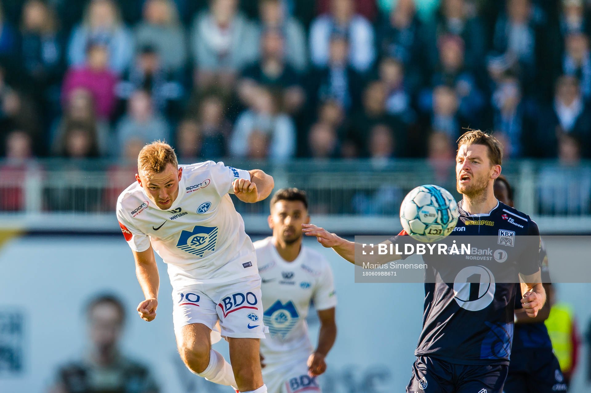 Fredrik Aursnes of Molde and Bendik Bye of Kristiansund